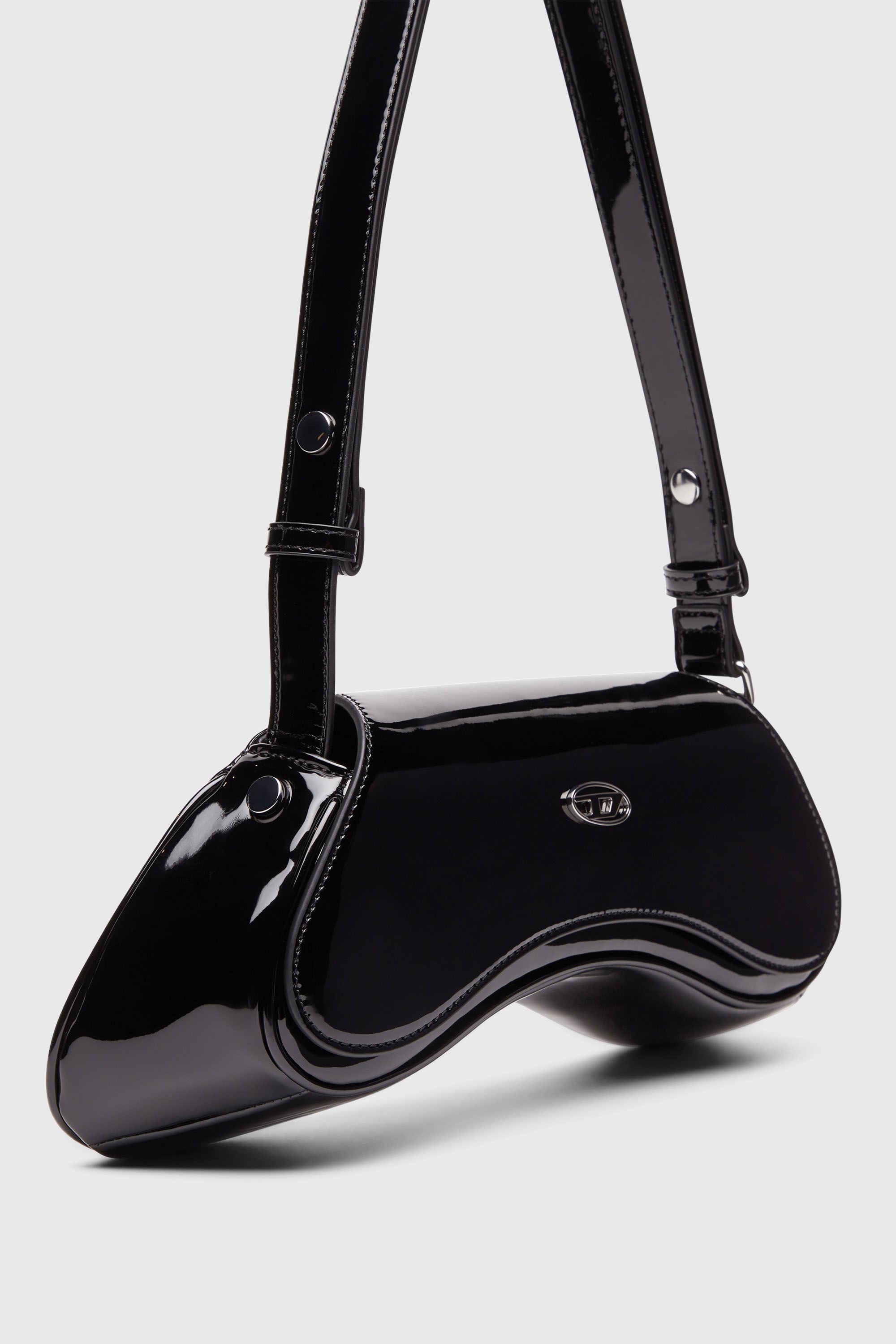 Diesel - PLAY CROSSBODY, Woman's Play-Glossy crossbody bag in Black - 6