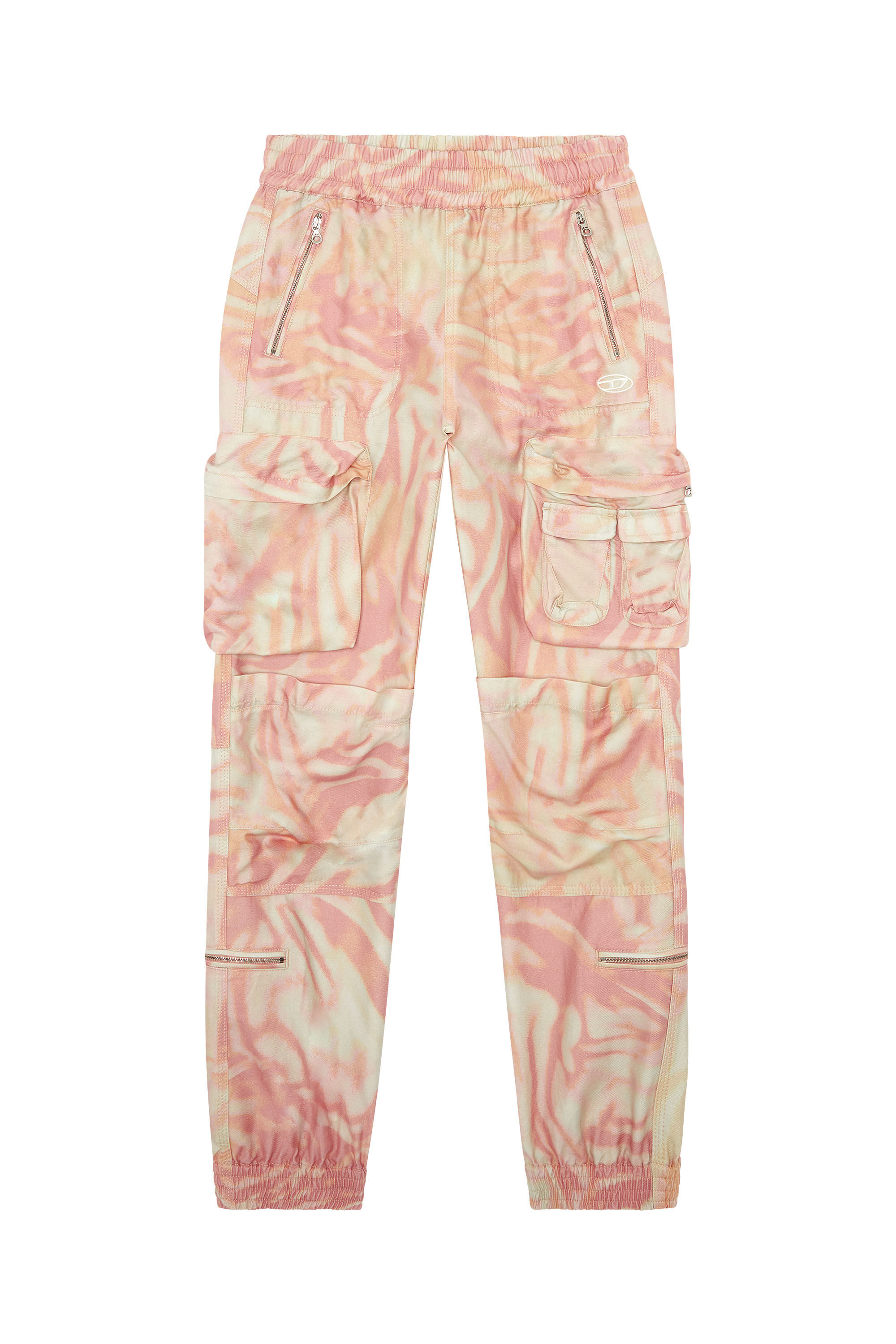 Diesel - P-MIROW, Pantaloni cargo in twill camo zebrato Donna in Multicolor - 1