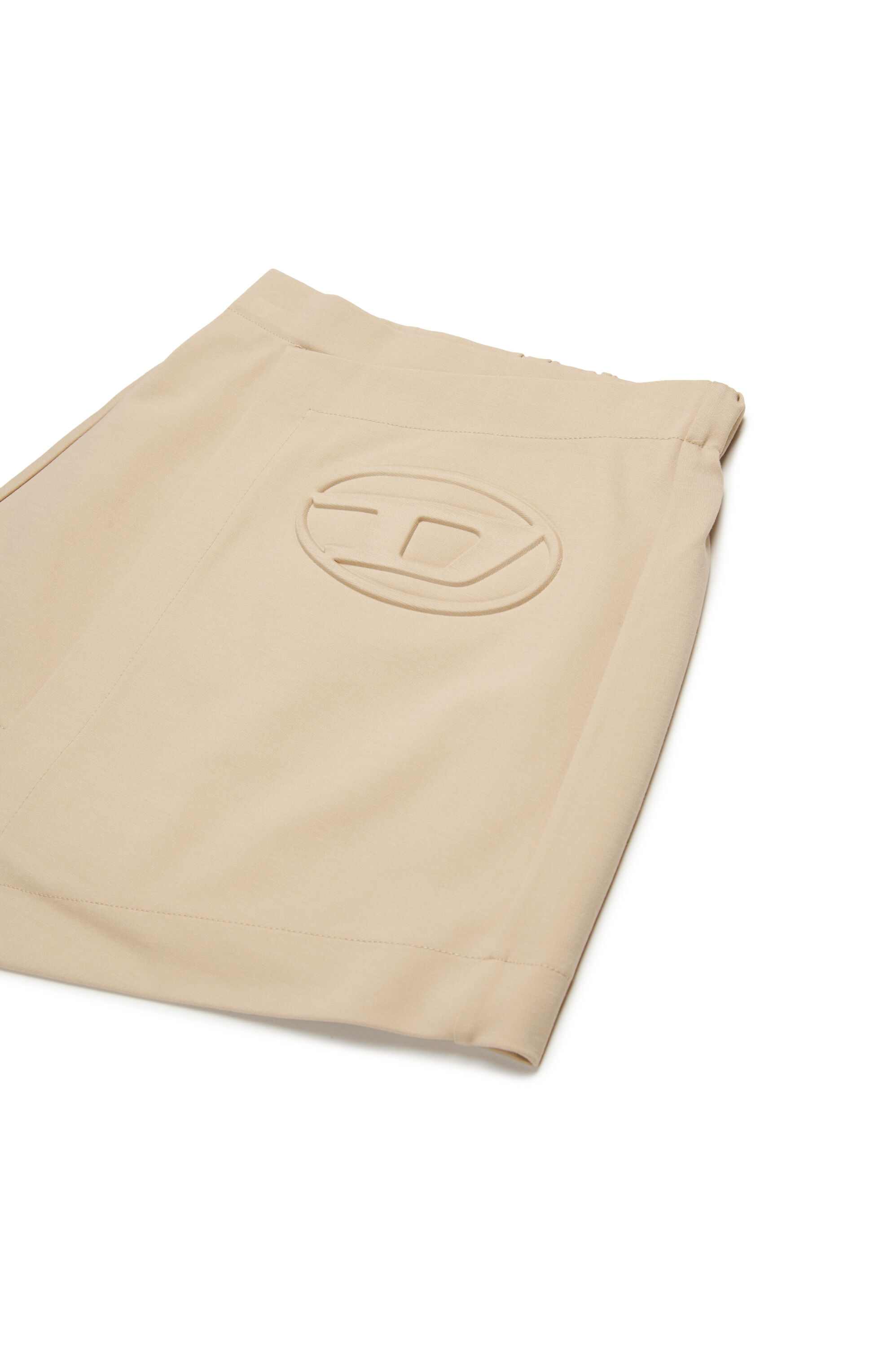 Diesel - GILSY, Minigonna a portafoglio con logo Oval D in rilievo Donna in Marrone - 3