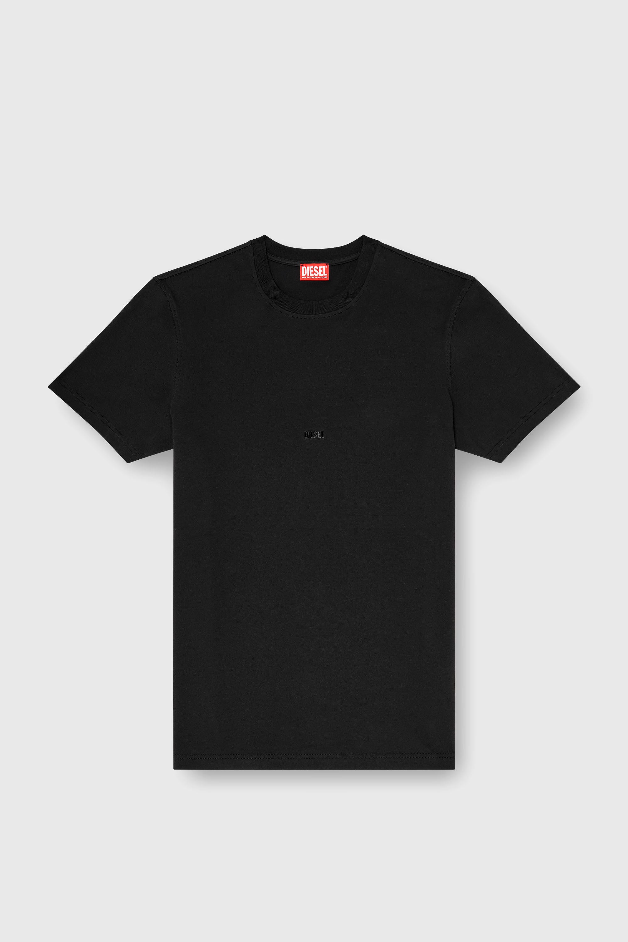 Diesel - T-ADJUST-AA2, T-shirt in interlock di cotone con ricamo logo Uomo in Nero - 2