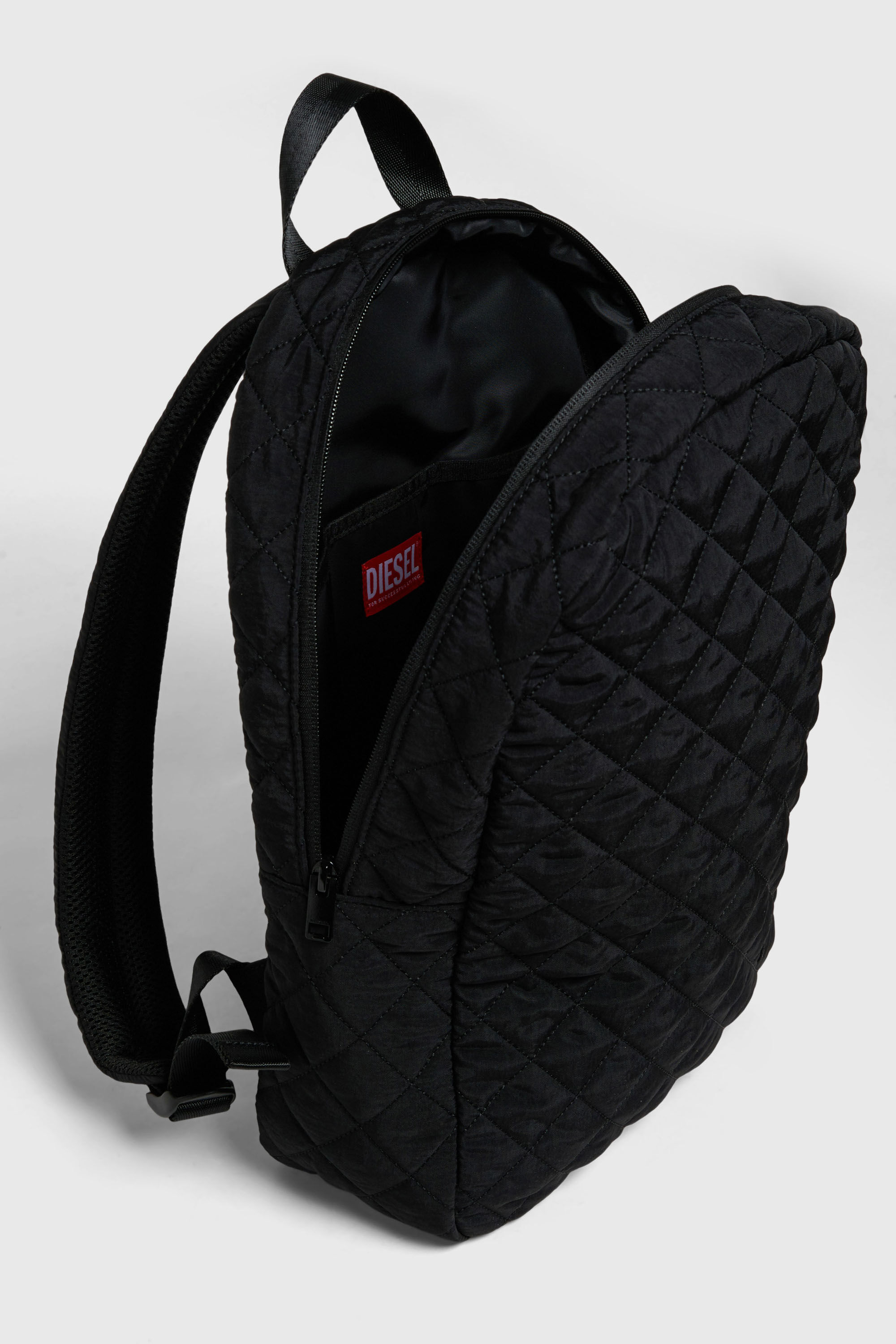 Diesel - WMENT, WMENT - Zaino in nylon trapuntato Unisex in Nero - 4
