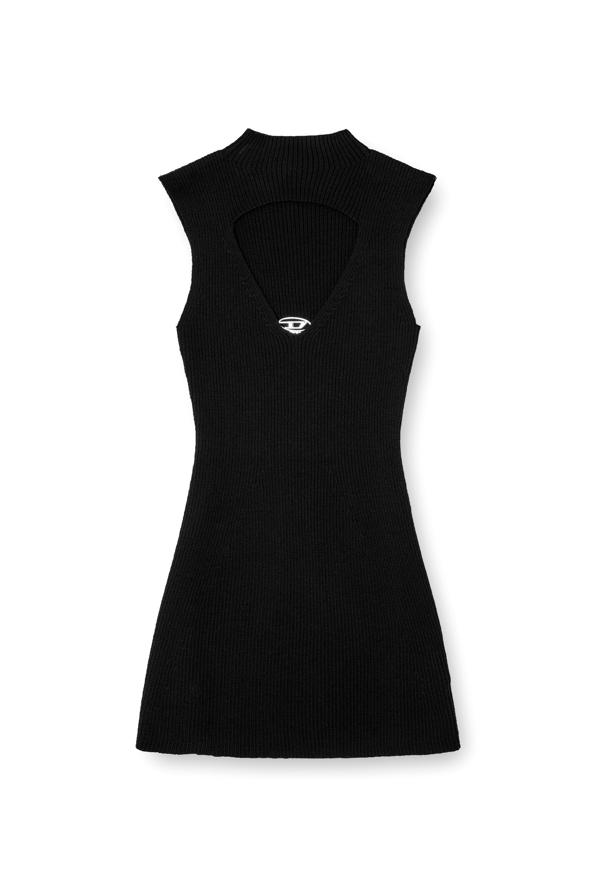 Diesel - M-OLONI-SHORT, Abito mini in lana con intarsio Donna in ToBeDefined - 2