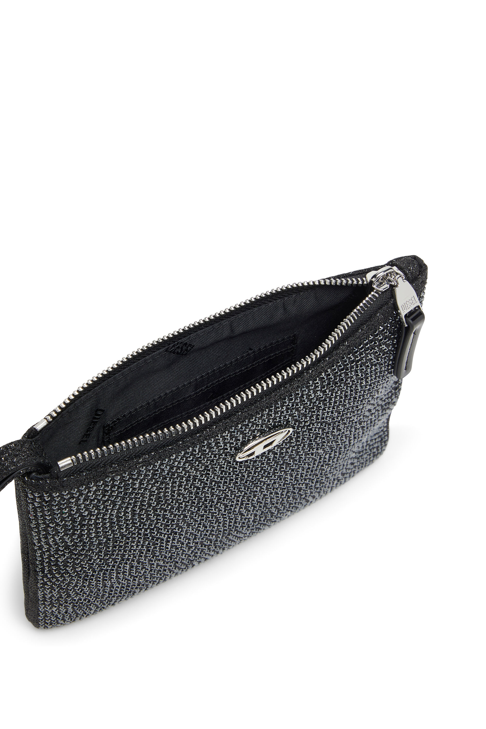 Pochette in tessuto lurex con cristalli Donna | Multicolor | Diesel