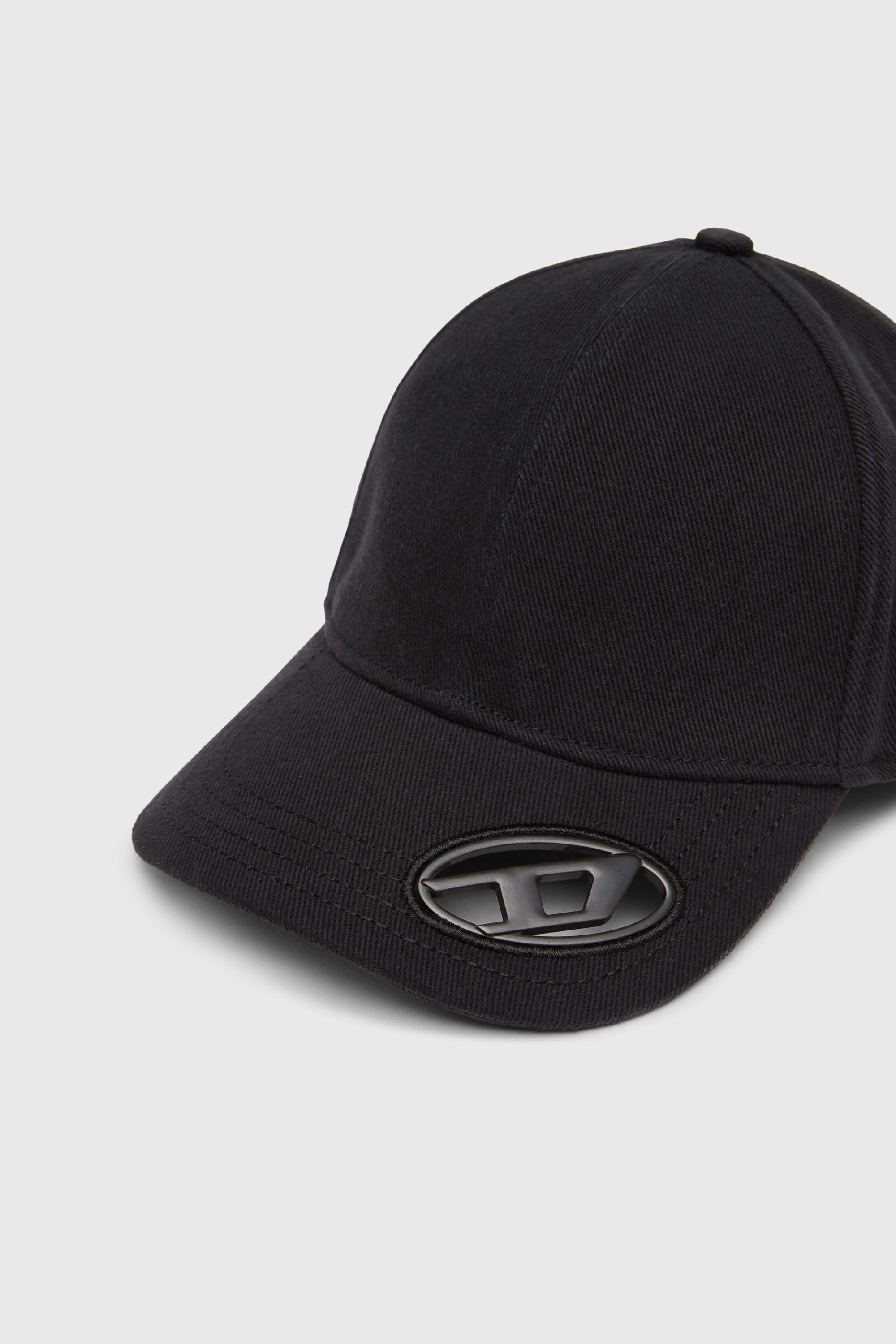 Diesel - C-PLAK, Cappello da baseball con placca oval D Uomo in Nero - 3