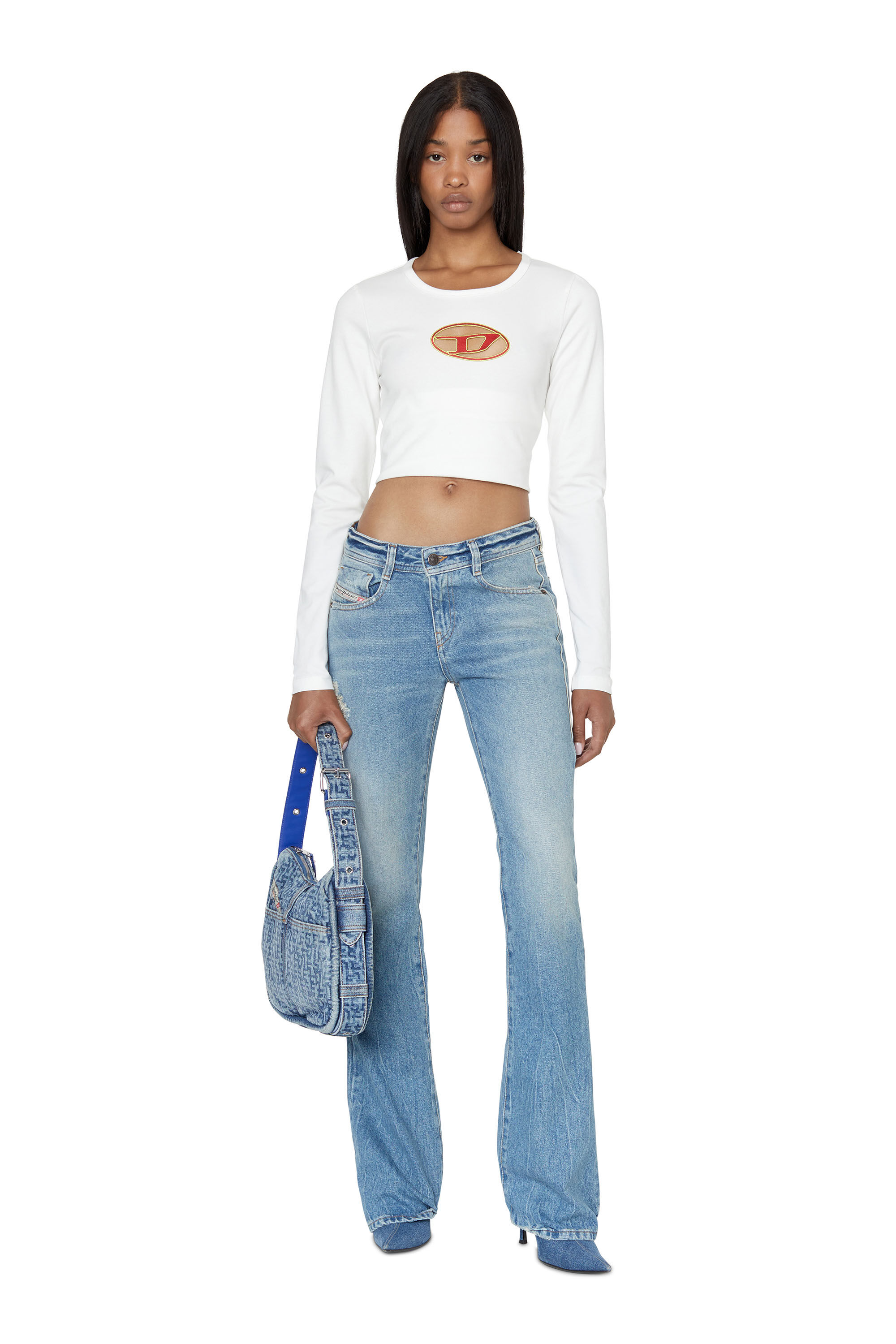 Diesel - 1969 D-EBBEY 09D98 Bootcut and Flare Jeans, Blu Chiaro - Image 1