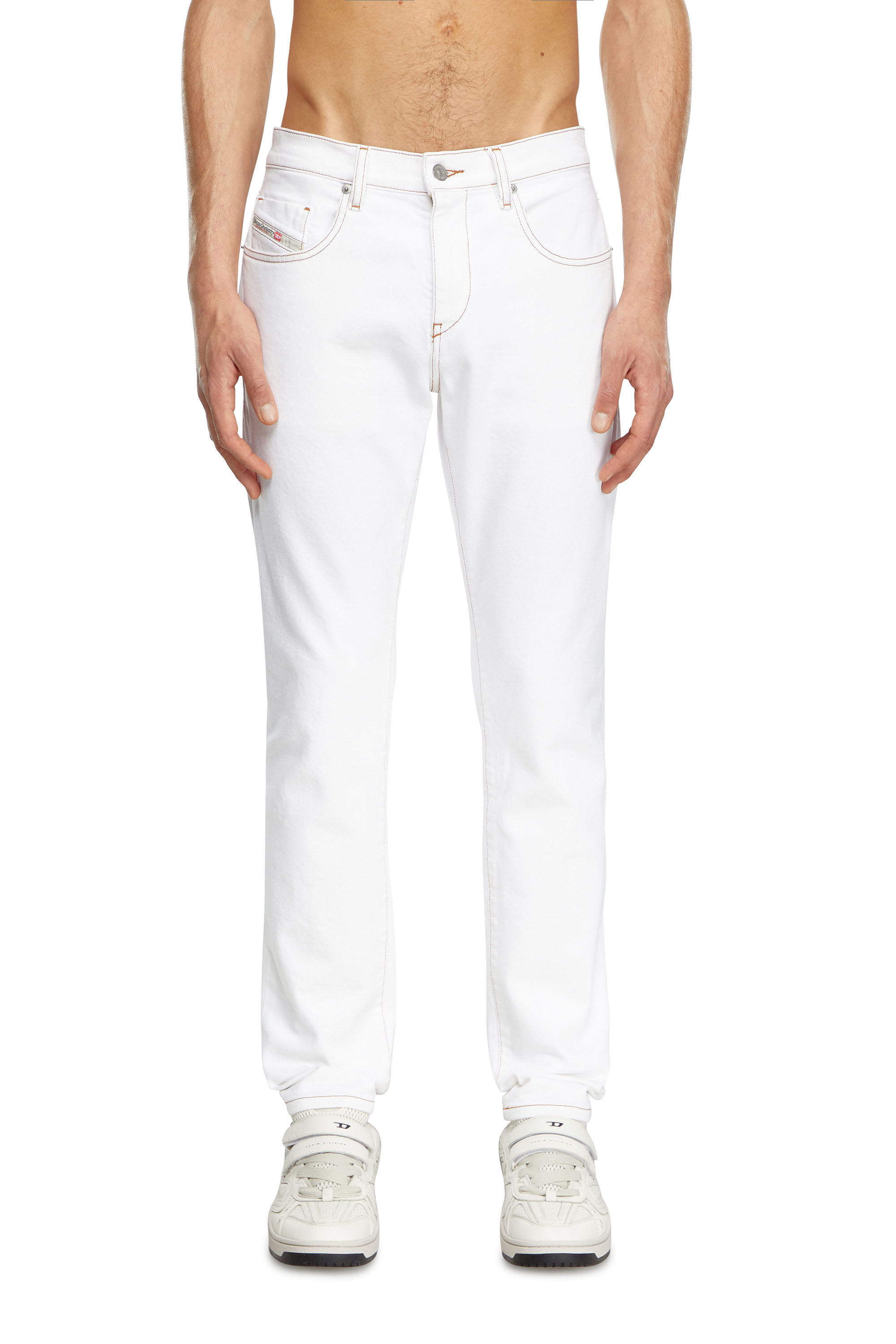 Diesel - Slim Jeans 2019 D-Strukt 09K05 Uomo, Bianco - Image 3