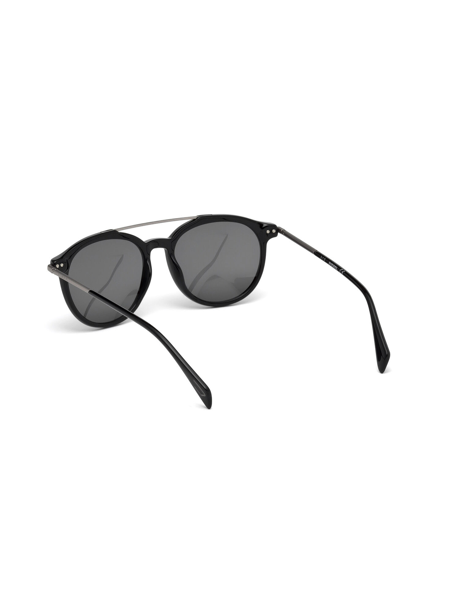Diesel - DM0188, Occhiali vintage con dettagli in metallo Unisex in Nero - 2