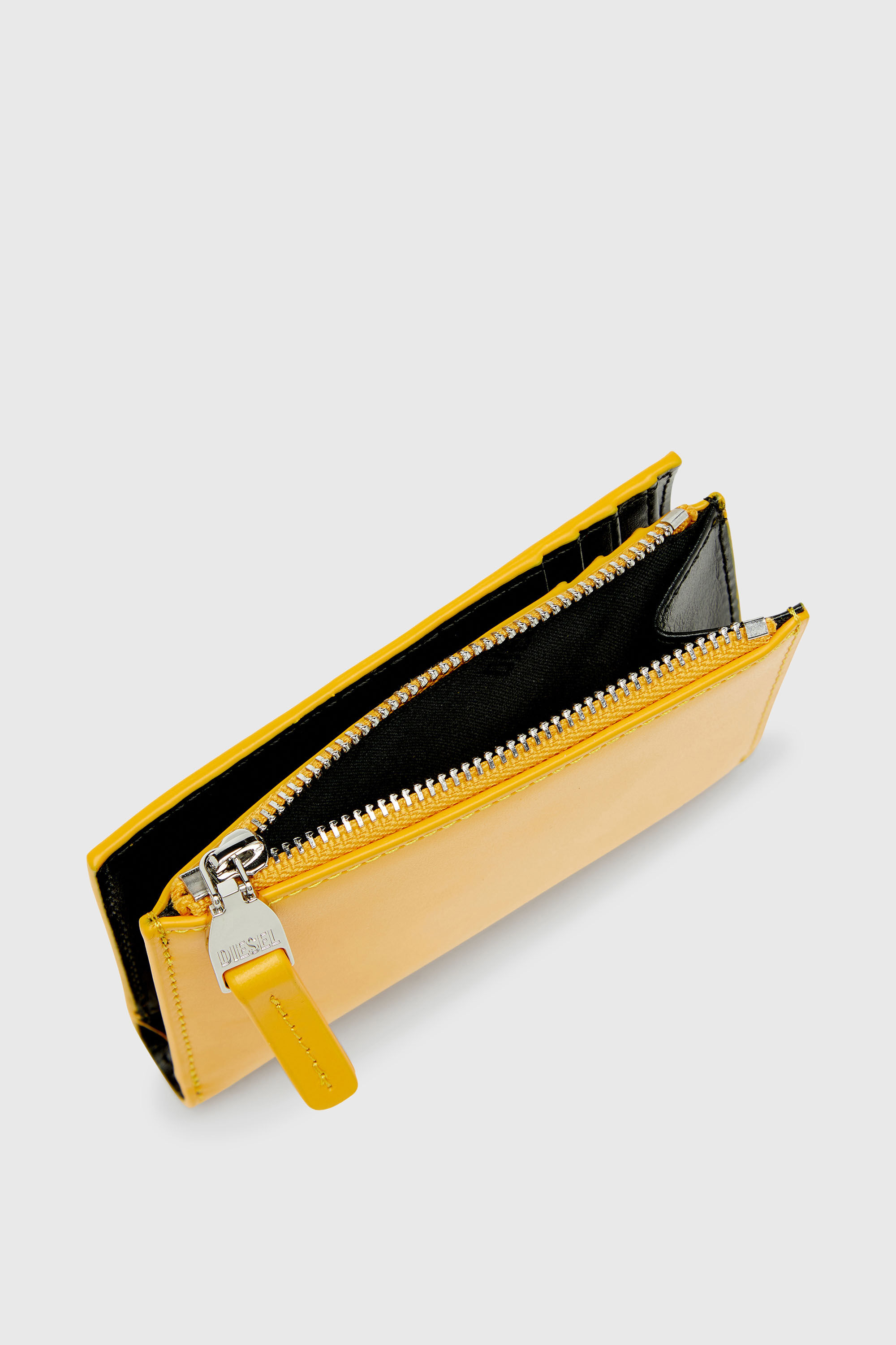 Diesel - 1DR BI-FOLD ZIP II, Portafoglio a libro small in pelle Donna in Giallo - 4