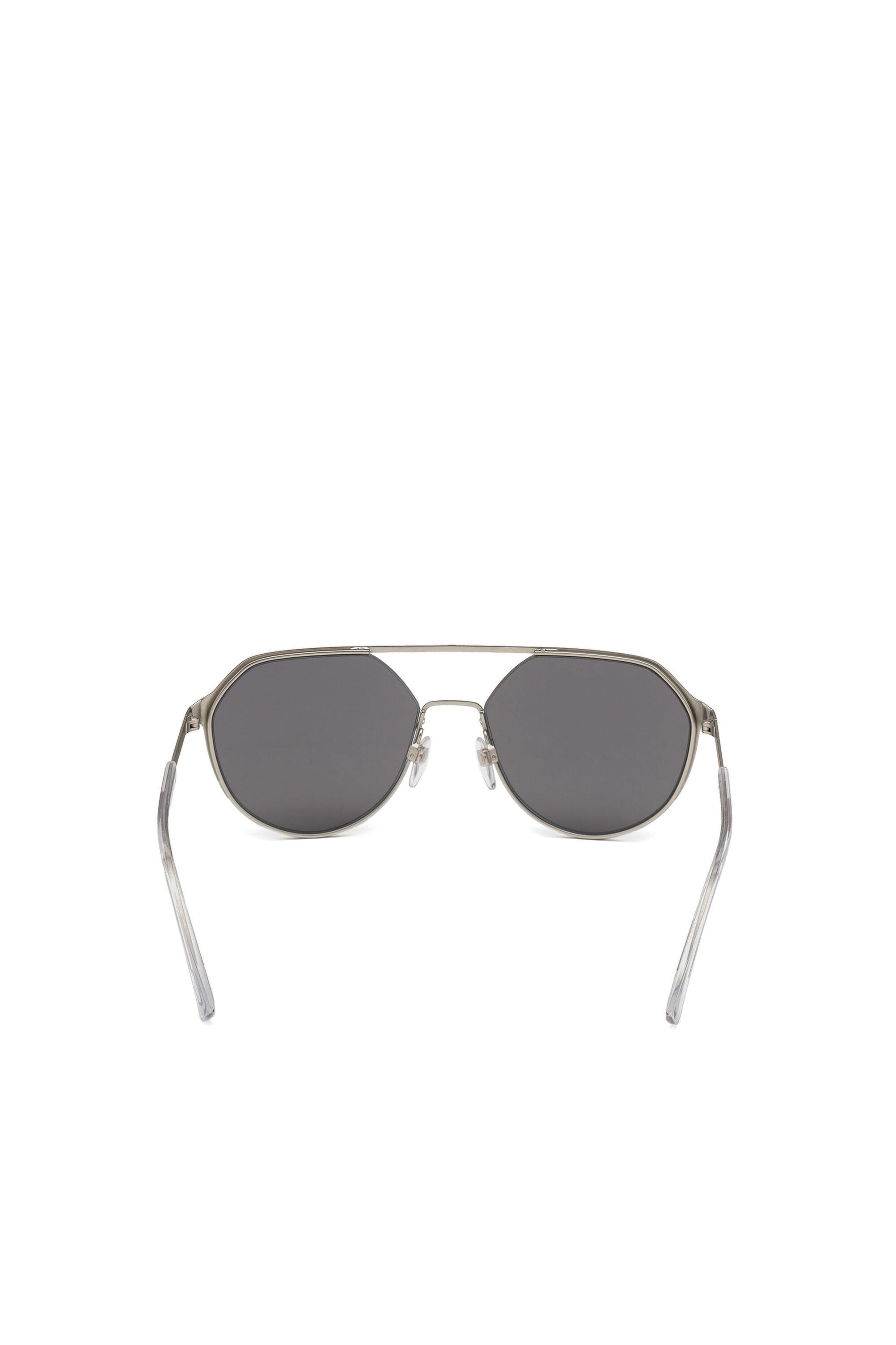 Diesel - DL0324, Occhiali in metallo con forma arrotondata Uomo in Grigio - 3