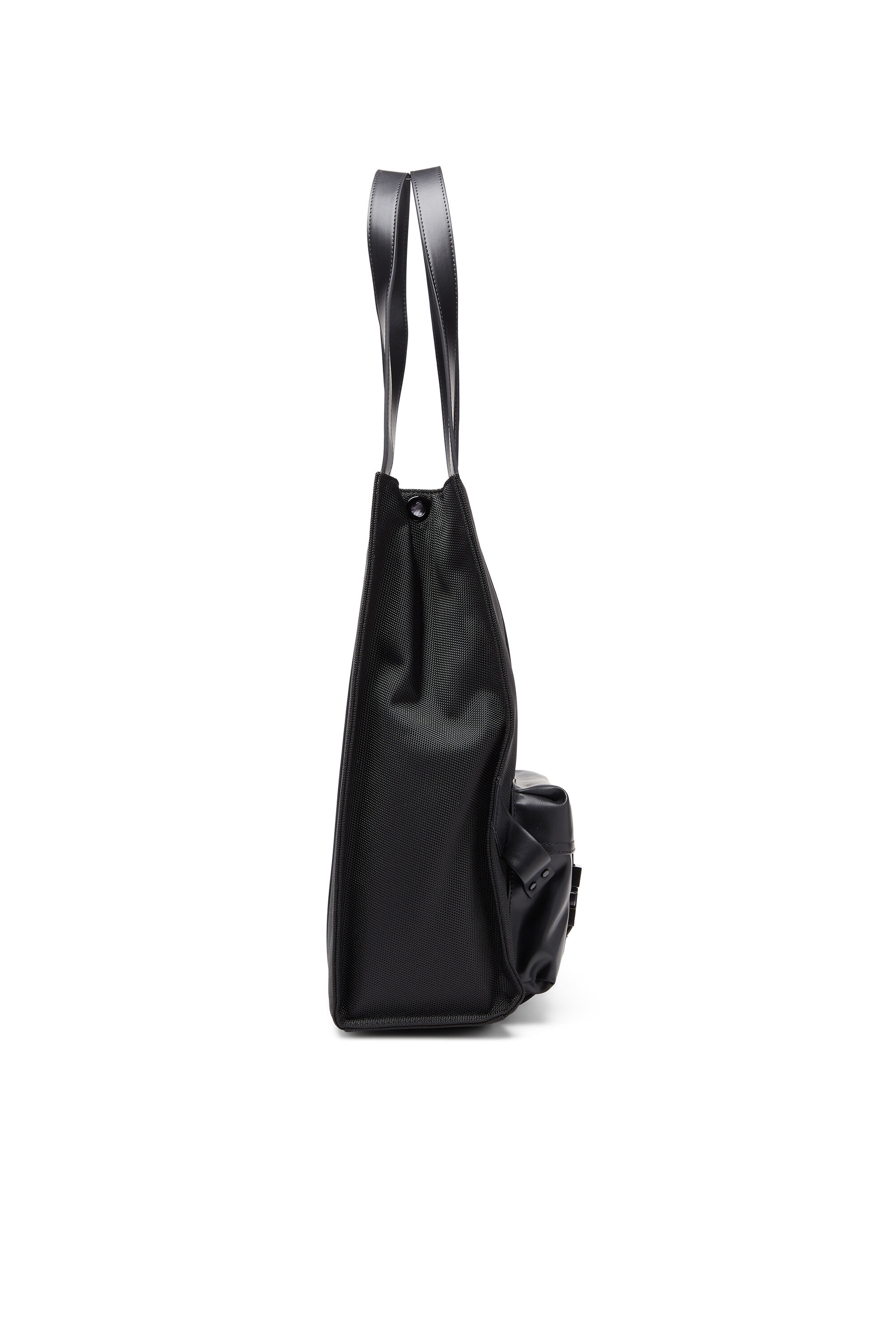 Diesel - MULTI-PKTS TOTE X, Multi-Pkts - Shopping bag con tasca frontale e zip Unisex in Nero - 4