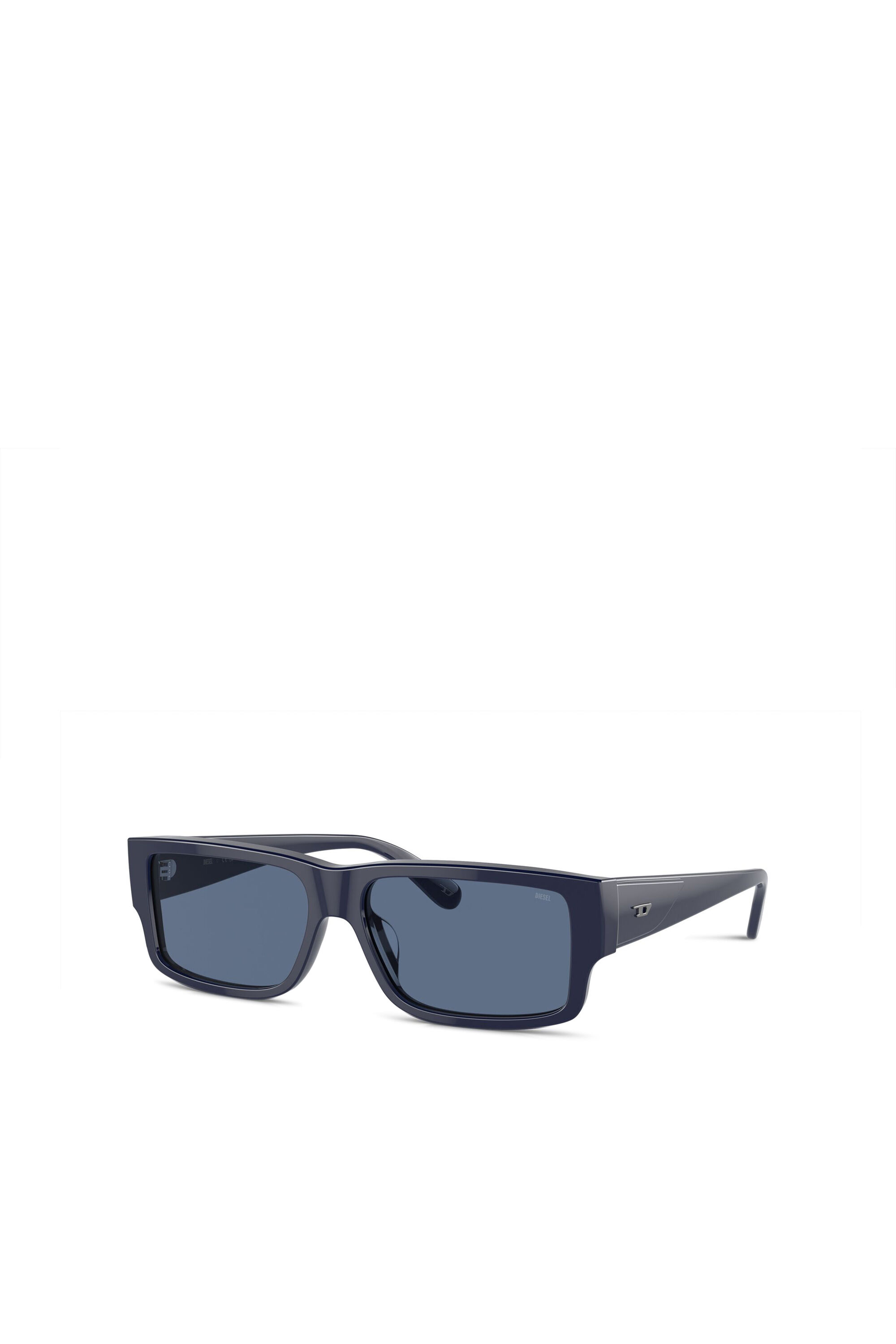 Diesel - 0DL2003 SIZE 57, Occhiali da sole rettangolari Uomo in Blu - 5