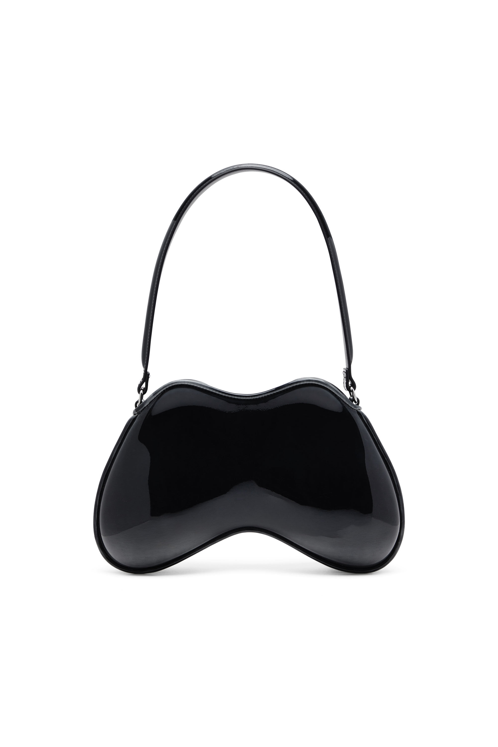 Diesel - DOUBLE-D SHOULDER, Double-D-Borsa rigida in PU bicolore Donna in Nero - 3