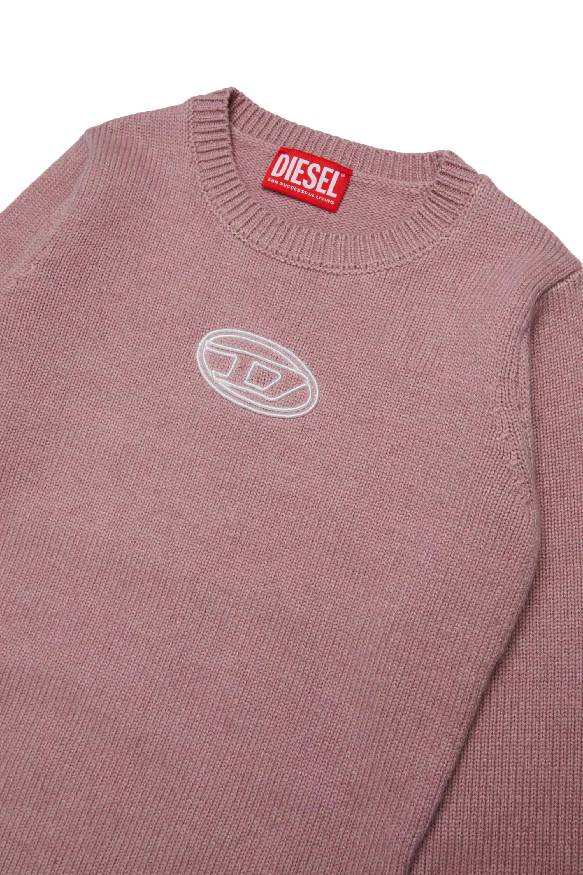 Diesel - DIRMY, Abito in misto lana con logo ricamato Donna in Rosa - 3