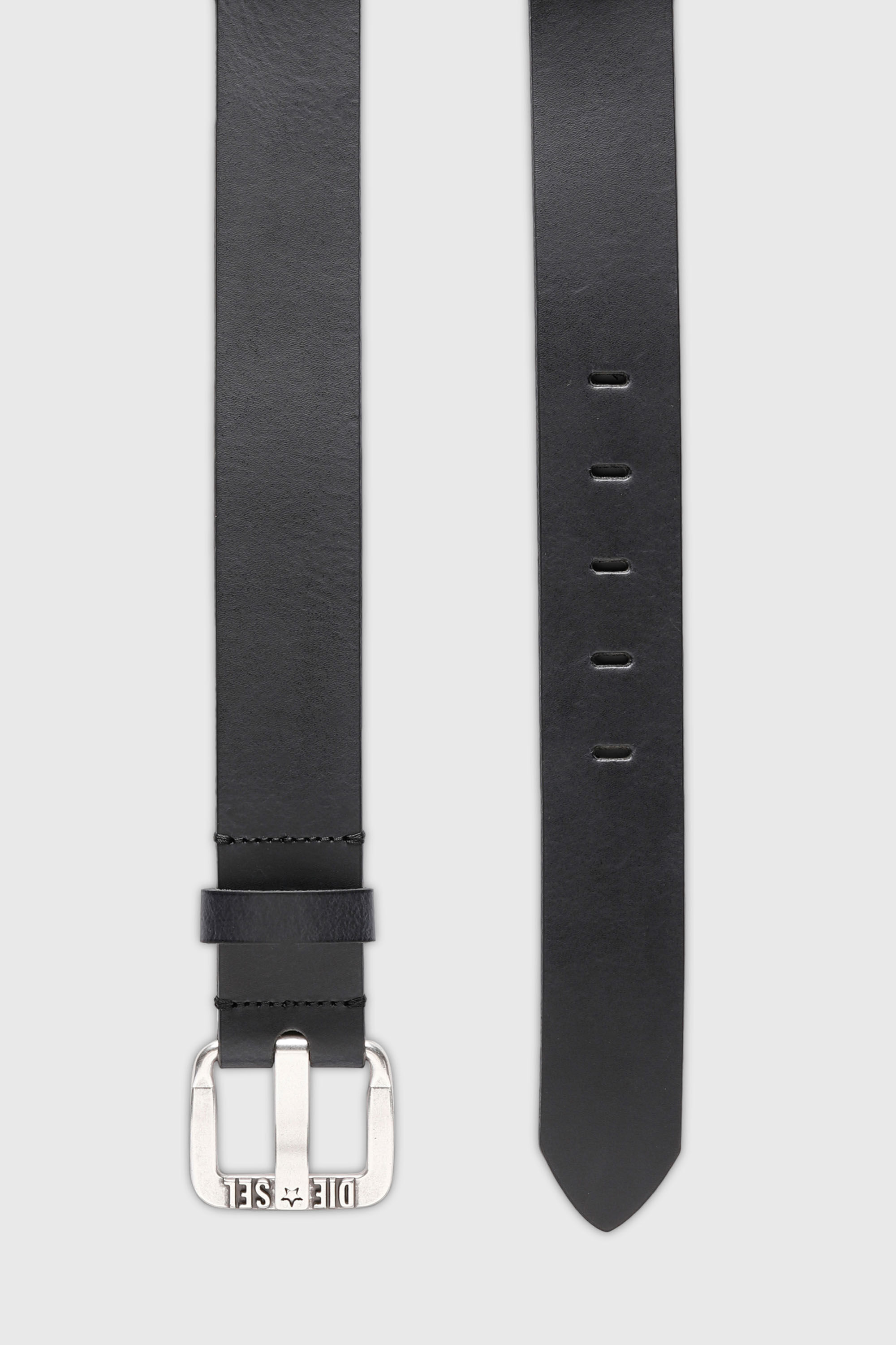 Diesel - B-STAR II, Cintura 3.9 cm in pelle con fibbia in metallo con logo a stella Uomo in Nero - 3