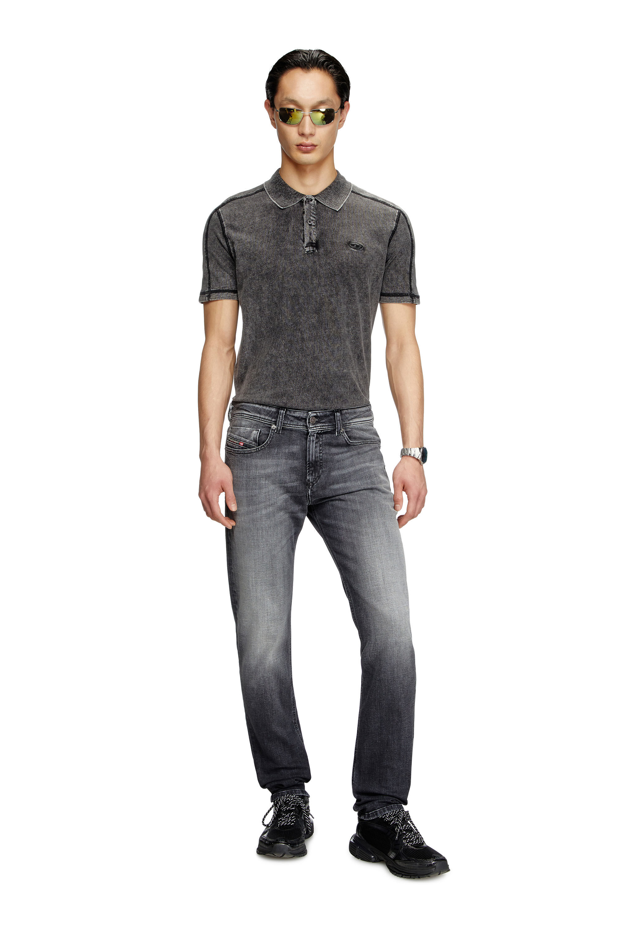 Diesel - Skinny Jeans 1979 Sleenker 09L01 Uomo, Nero/Grigio scuro - Image 1
