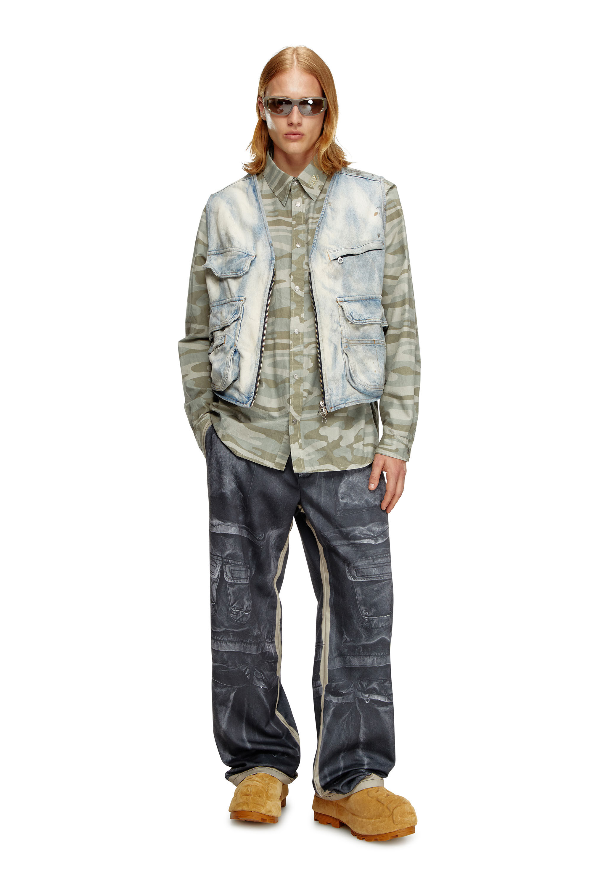 Camicia uomo camouflage top