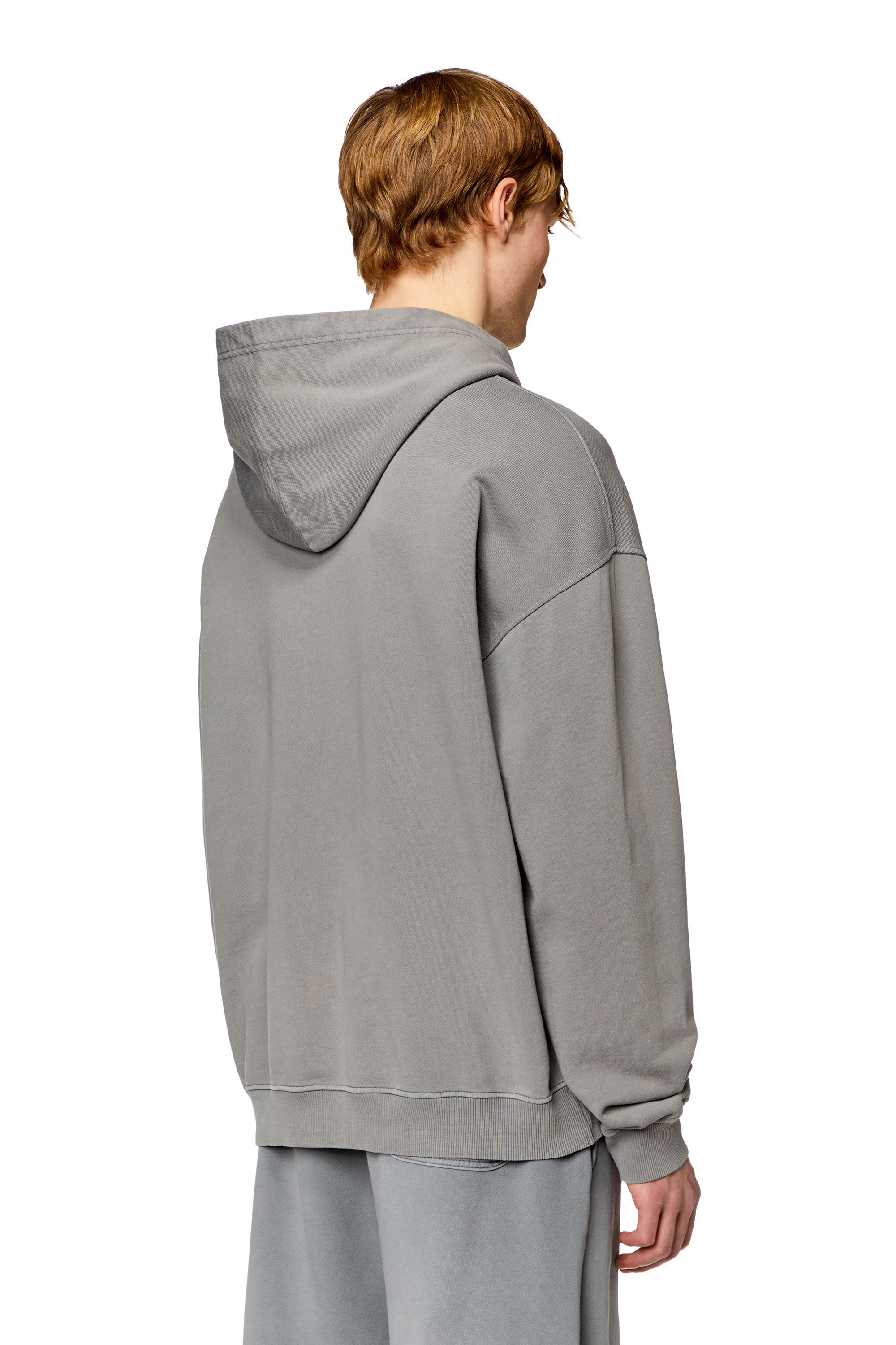 Diesel - S-BOXT-HOOD, Hoodie college con patch LIES Uomo in Grigio - 4