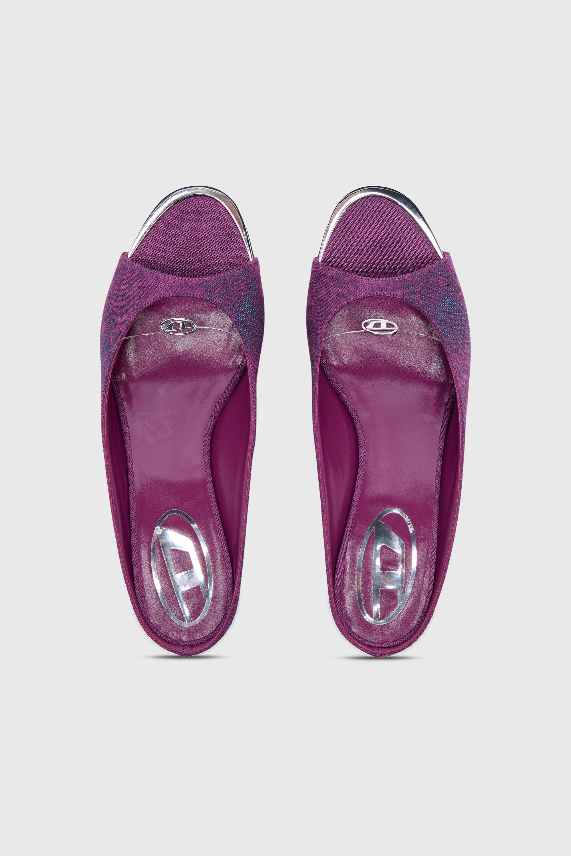 Diesel - D-DIAM'S-SA-40, D-Diam's-Mule in denim con Oval D sospeso Donna in Viola - 5