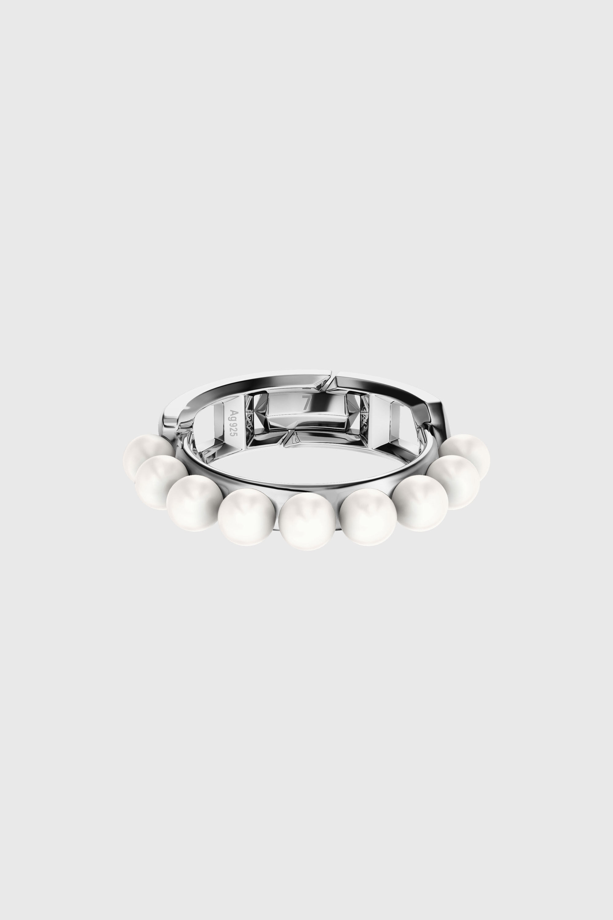 Diesel - DL1370040 STERLING SILVER JEWEL, Anello in argento sterling e perla Unisex in Argento - 2