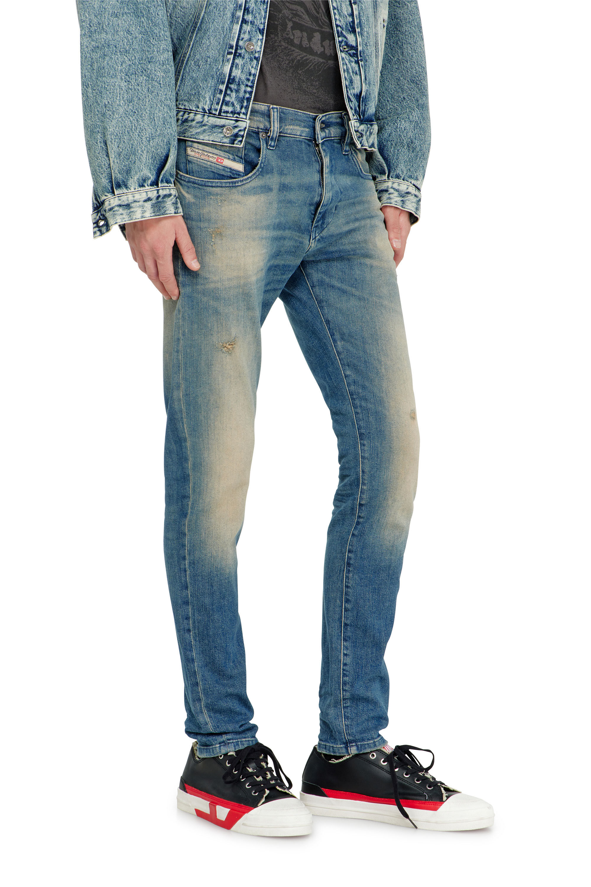 Diesel - Slim Jeans 2019 D-Strukt 0KBBW Uomo, Blu medio - Image 7