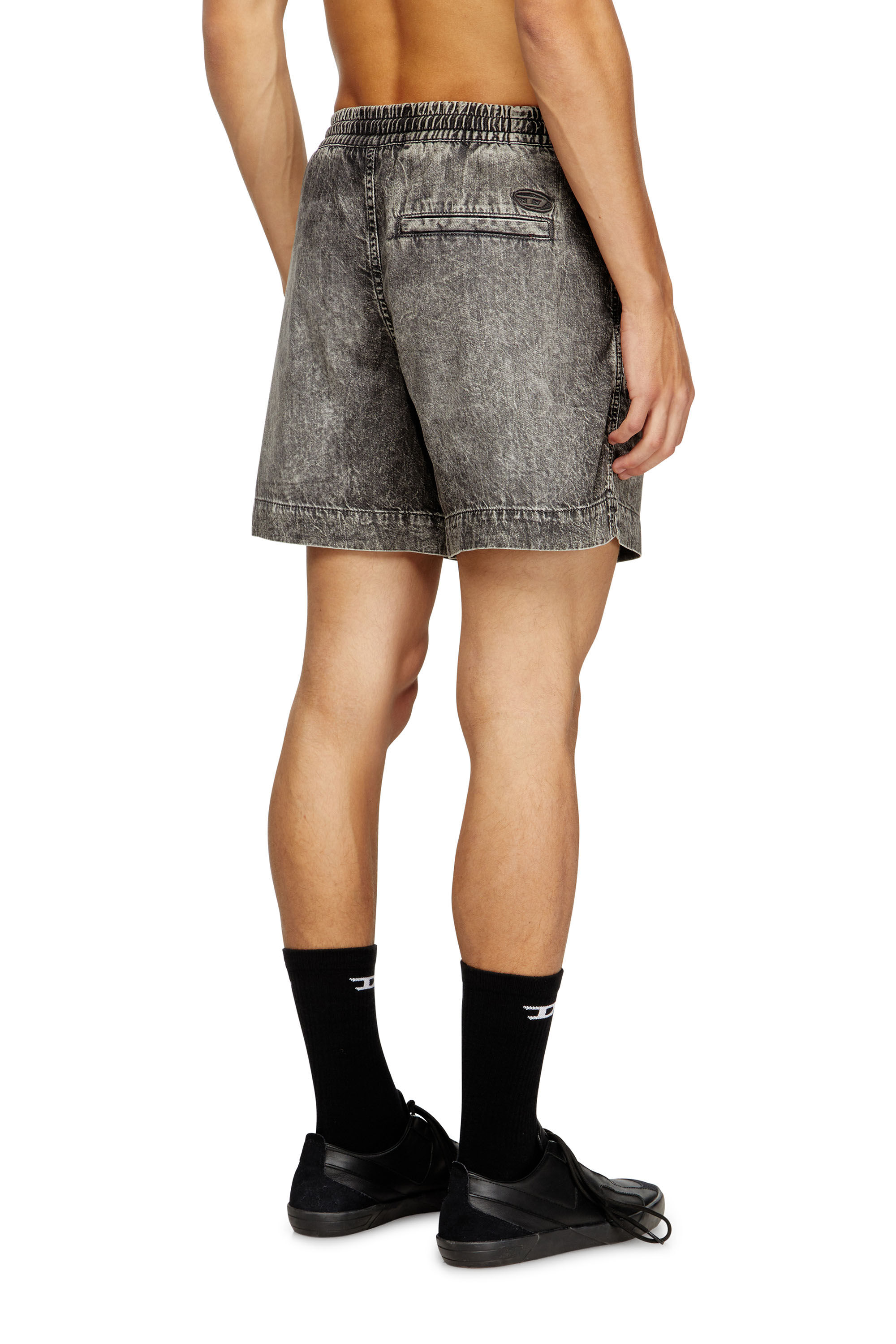 Diesel - D-TENNI-S1, Short in denim marmorizzato Unisex in Nero - 2