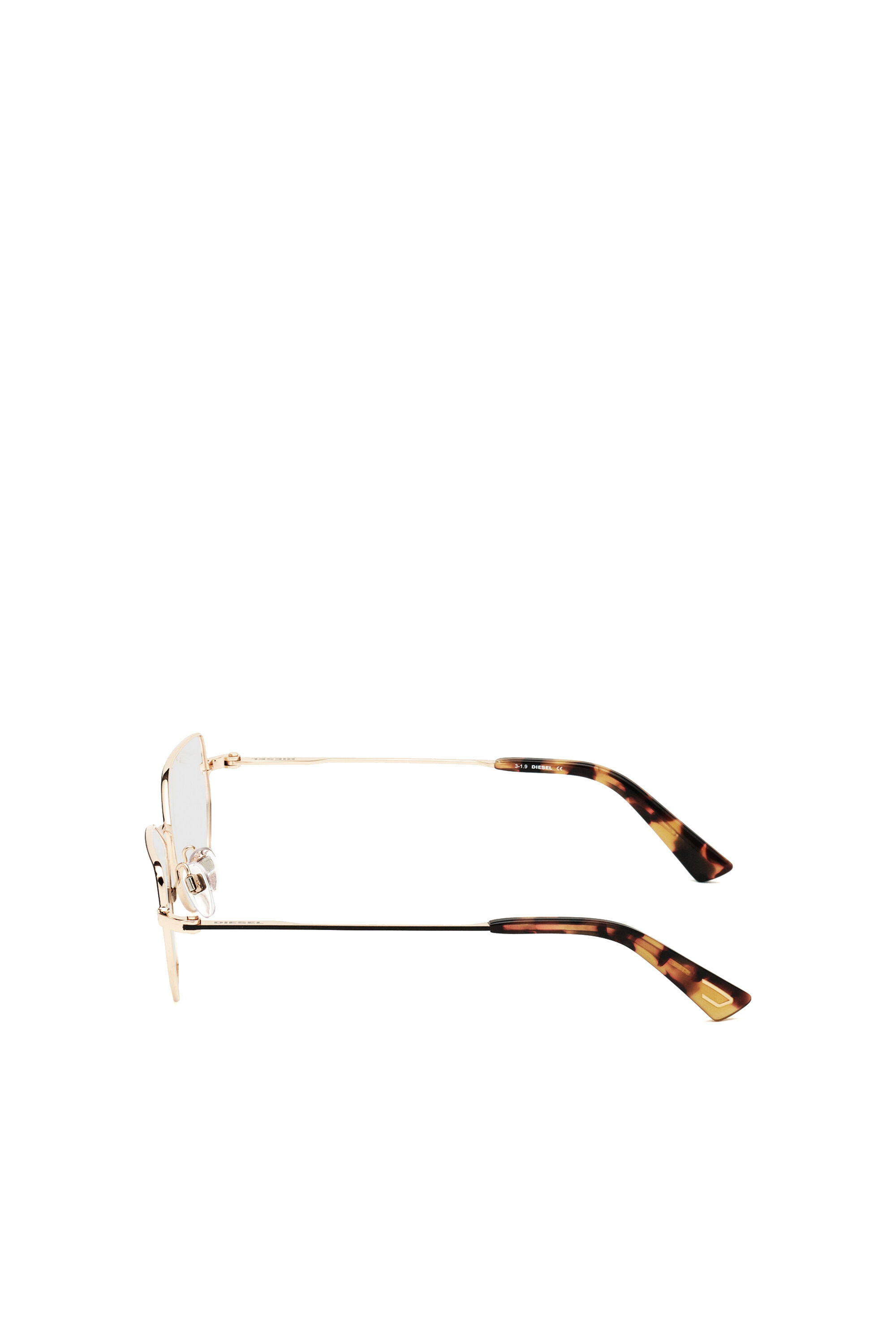 Diesel - DL5355, Occhiali da vista cat-eye in metallo Donna in Rosa - 4