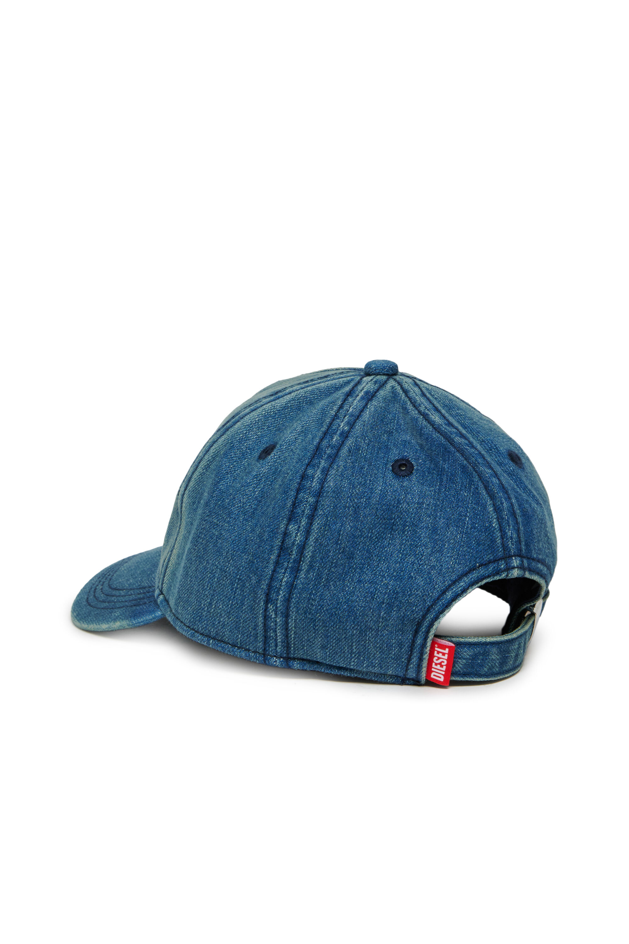 Diesel - FARBIT, Cappellino da baseball in denim con D ricamata Uomo in Blu - 2