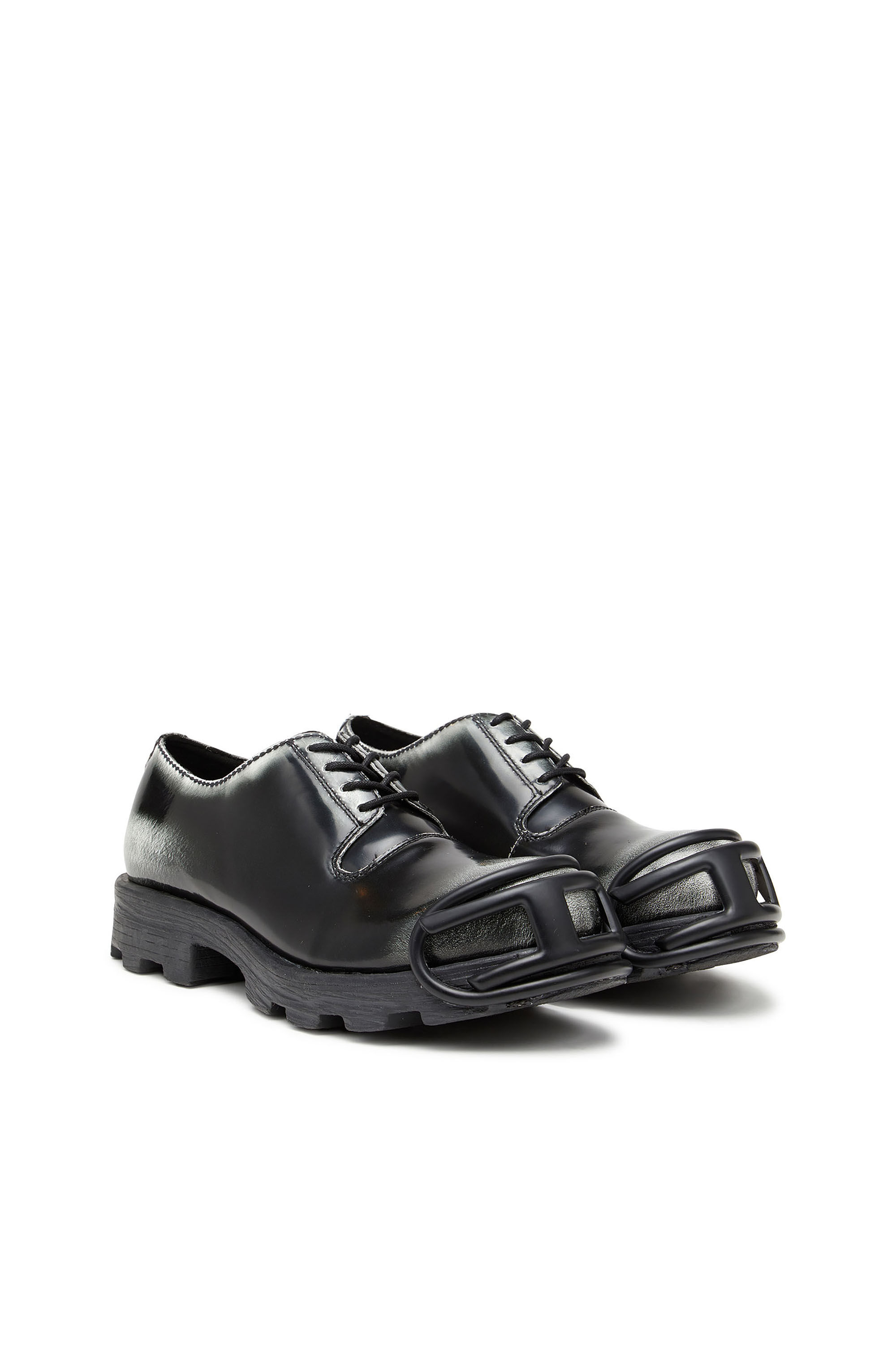 Diesel - D-HAMMER SO D, D-Hammer-Scarpa Derby in pelle lucida bicolore Uomo in Multicolor - 2
