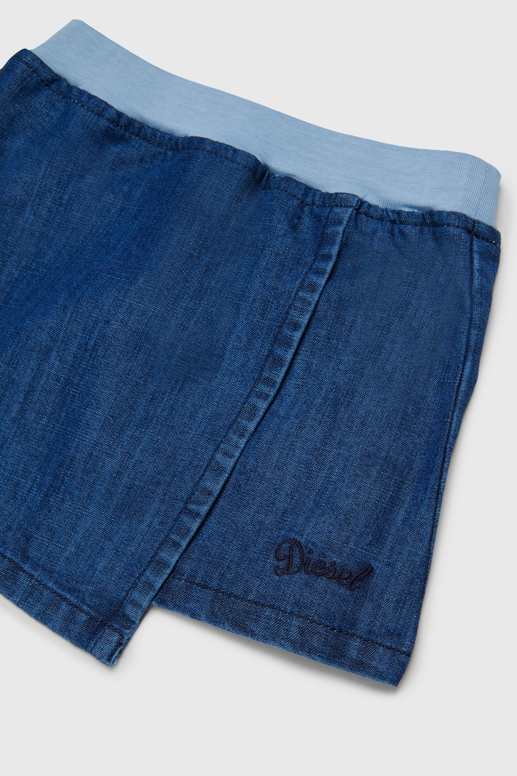 Diesel - GLINIMB, Gonna effetto wrap in denim Donna in Blu - 3