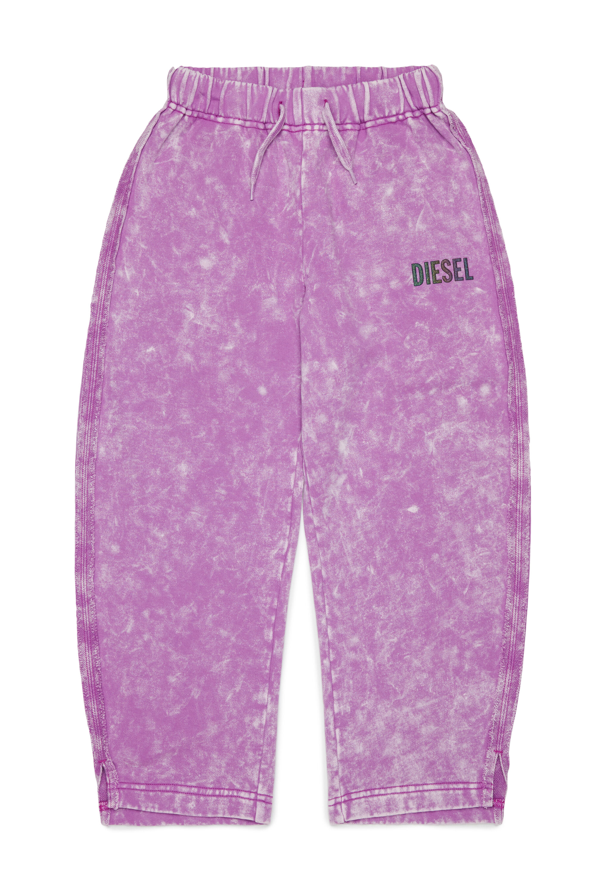 Diesel - PLOXY, Pantaloni in cotone effetto marmorizzato Donna in Viola - 1