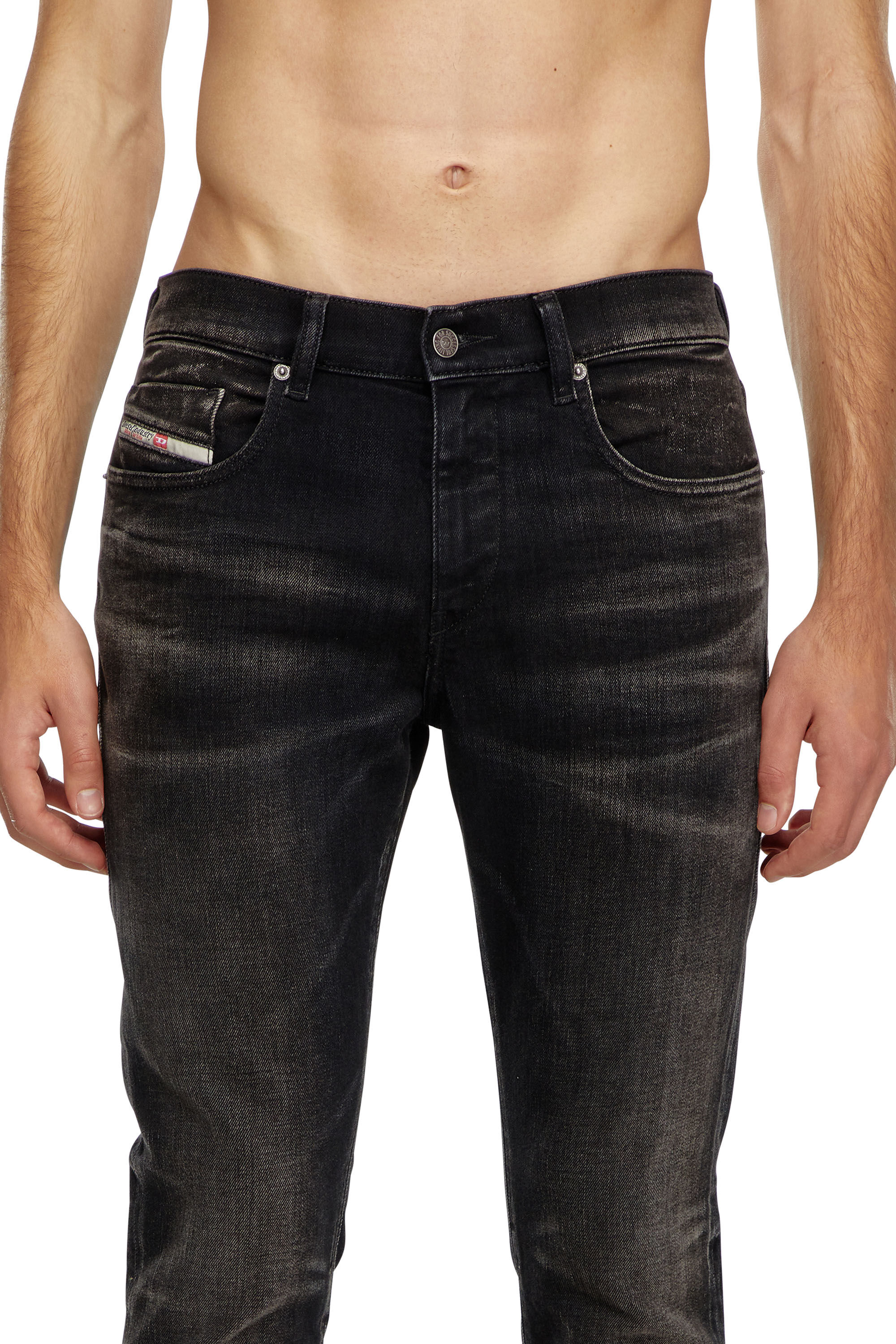 Jeans Uomo Slim Nero Grigio scuro 2019 D Strukt Diesel