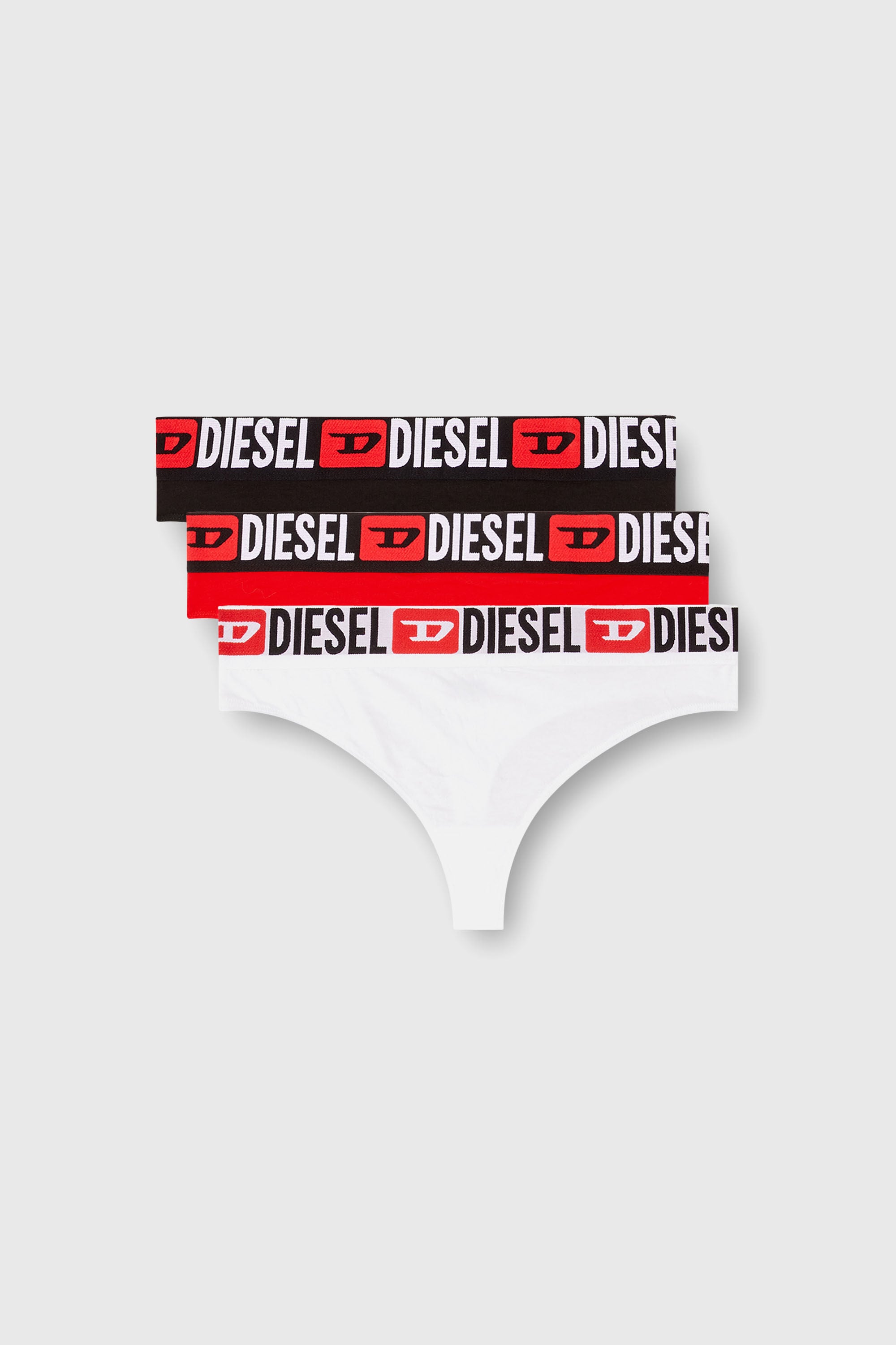 Diesel - UFST-STARS-THREEPACK, Set da tre perizoma con logo in vita Donna in Multicolor - 2