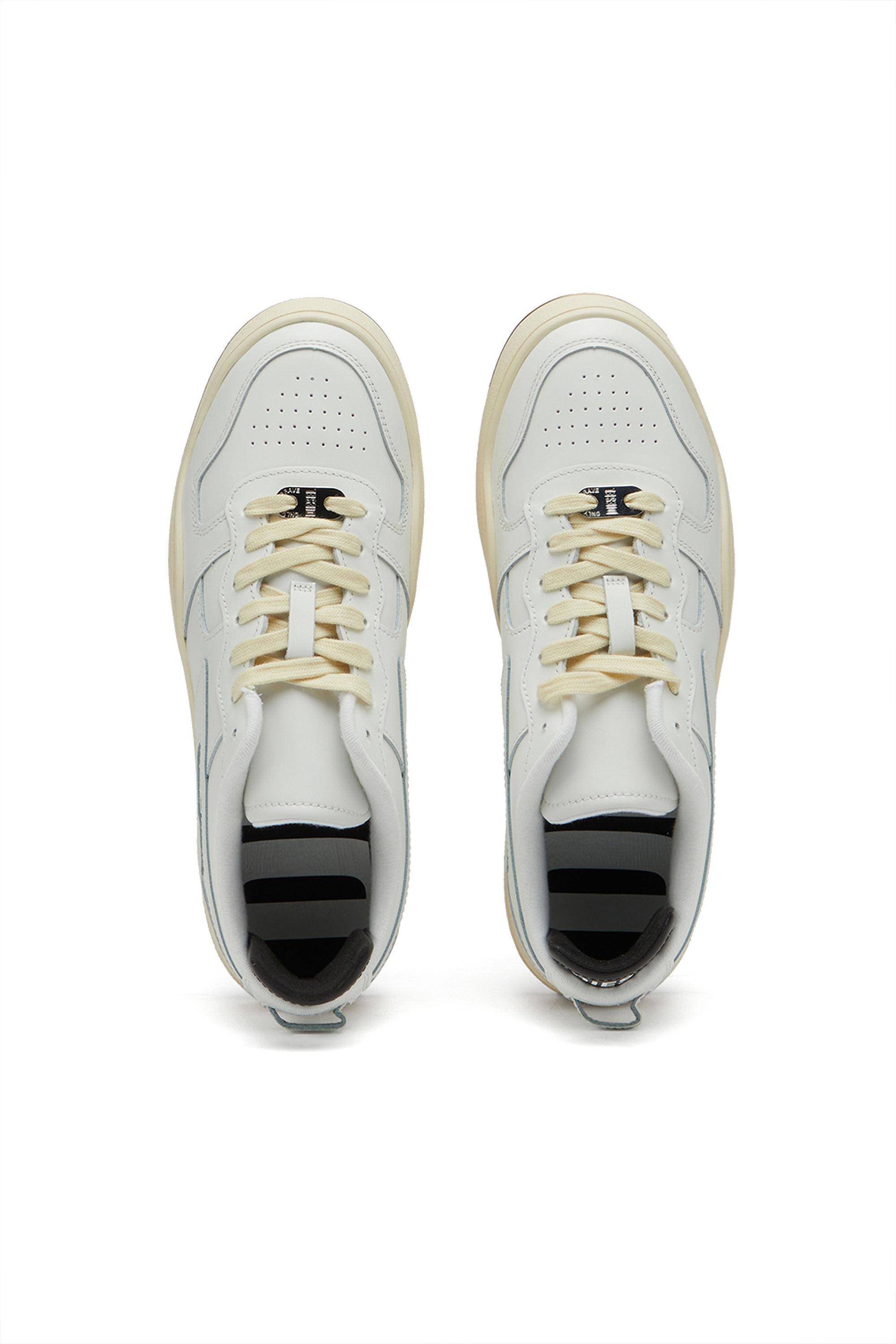 Sneaker basse in pelle con logo DDIESEL in Pelle da Uomo colore Bianco Uomo Scarpe da Sneaker da Sneaker basse 