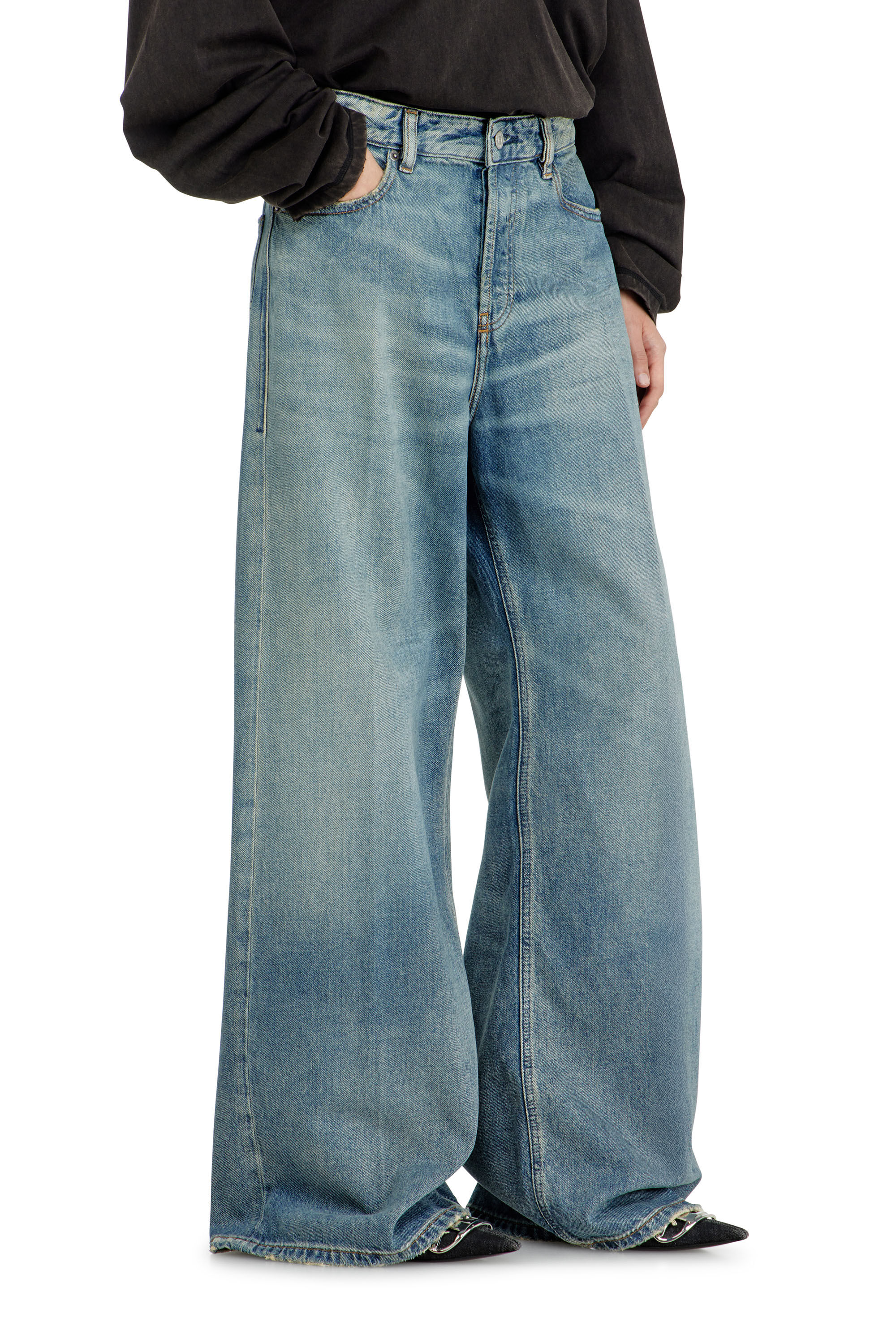 Diesel - Relaxed Jeans 1996 D-Sire 0BEBL Donna, Blu medio - Image 7