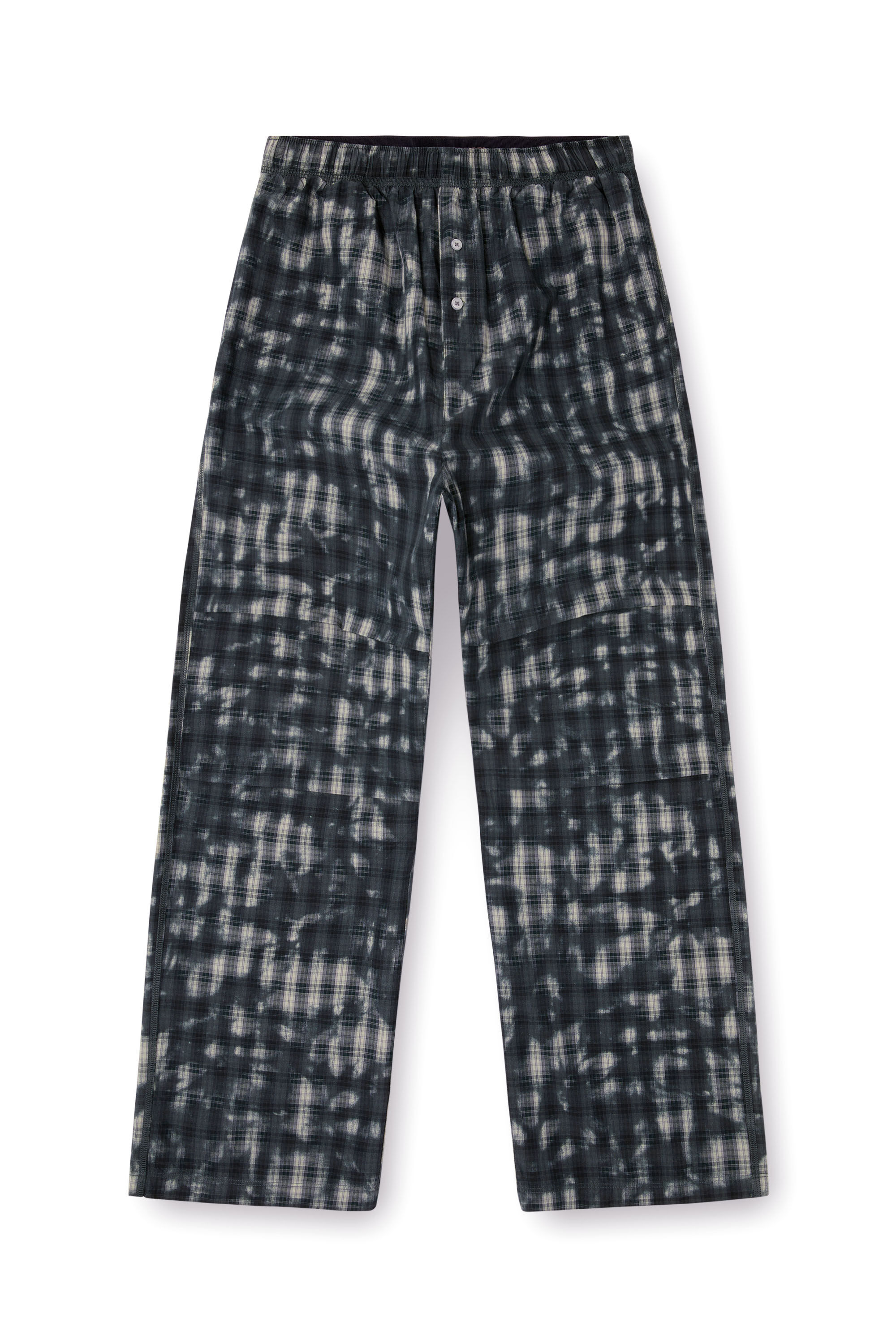 Diesel - VINCE-UTLT, Pantaloni pigiama con stampa check Unisex in Verde - 1