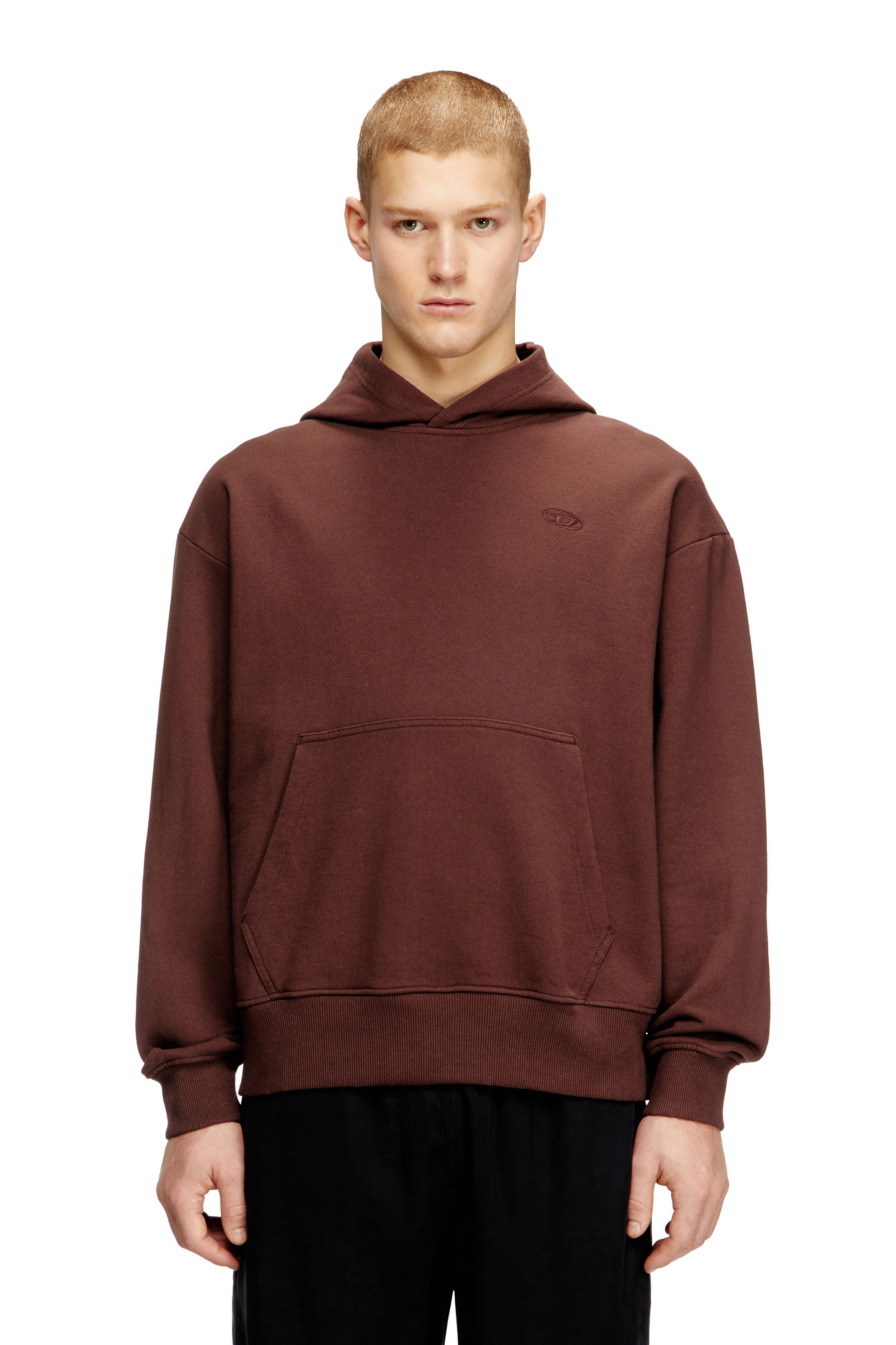 S-MACS-HOOD-MEGOVAL-D Men: Hoodie with back D logo | Diesel