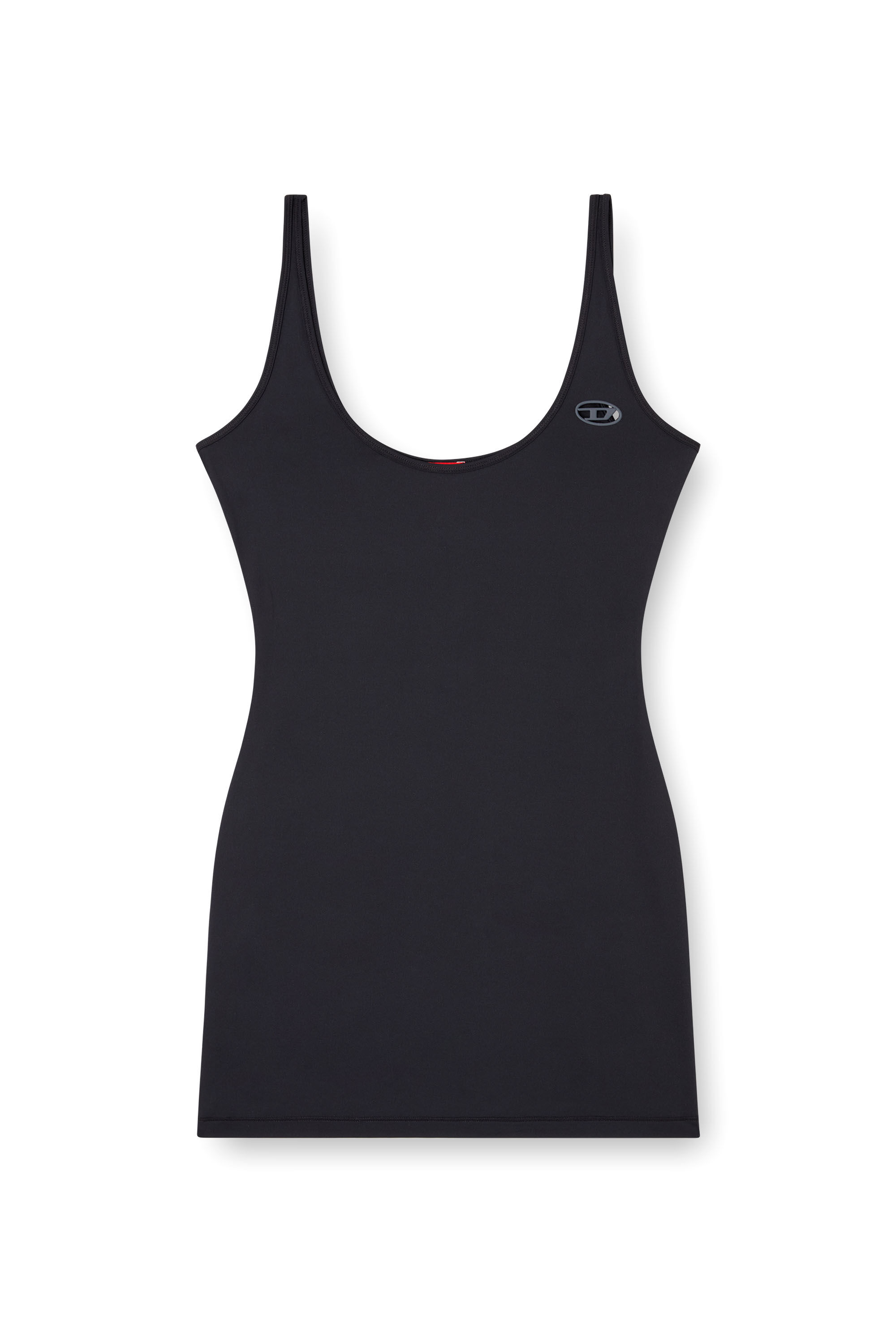 Diesel - FRANKIE-UTLT, Slip dress stretch Donna in Nero - 2