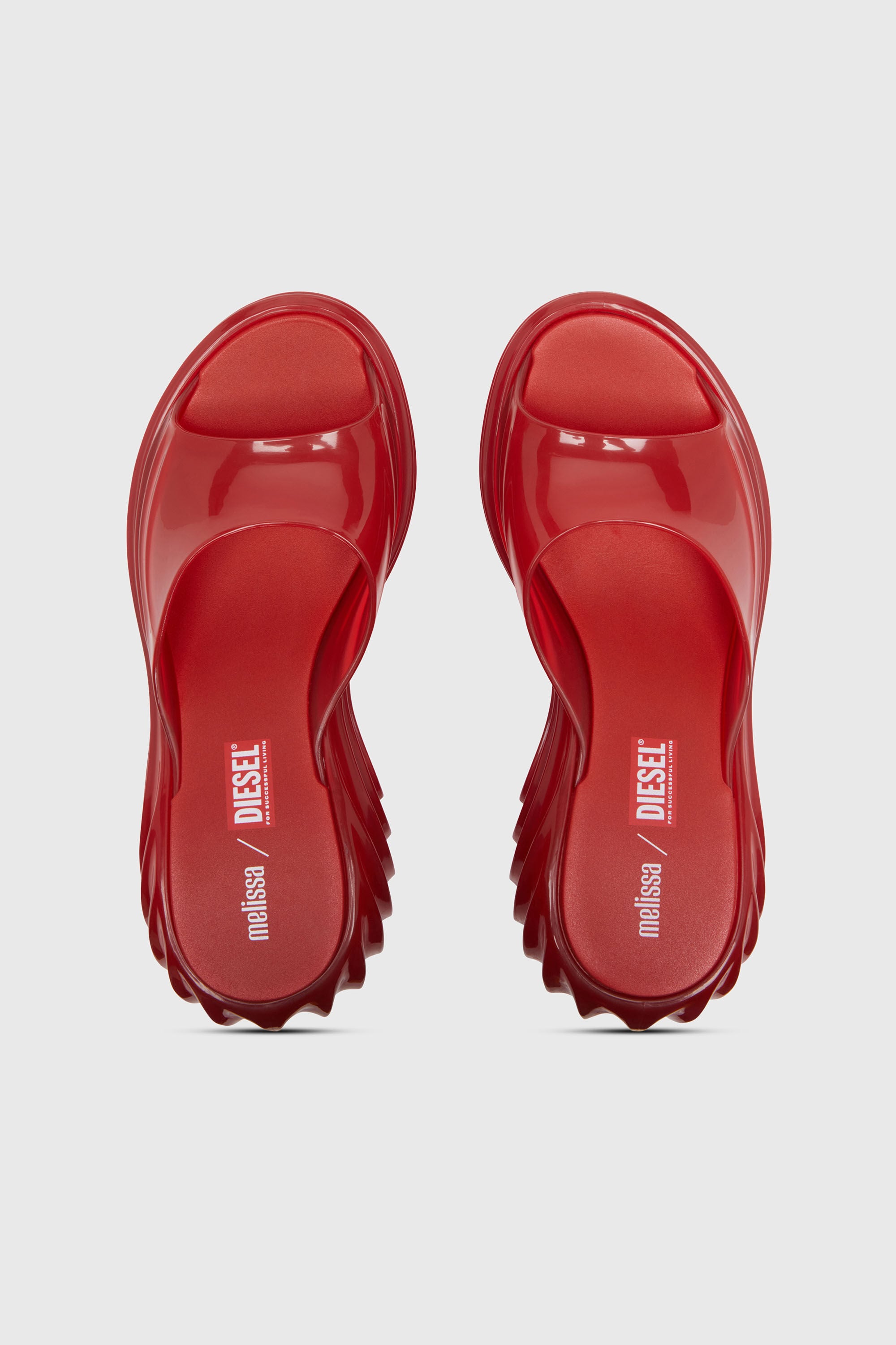 Diesel - MELISSA QUANTUM PLATFORM, Mule platform in Melflex&reg; Donna in Rosso - 4