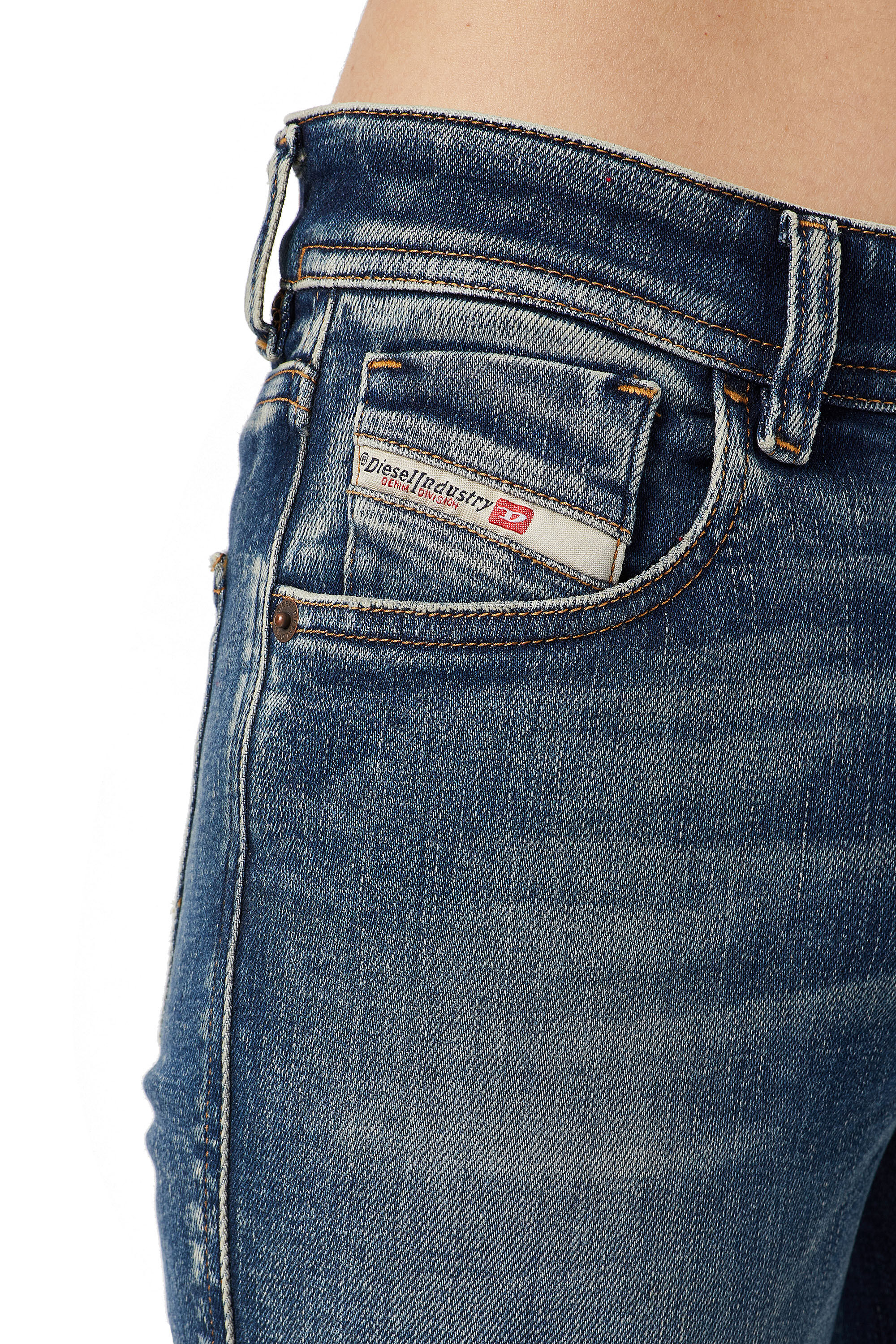 2017 SLANDY 09C20 Donna: Jeans Super skinny Blu medio | Diesel