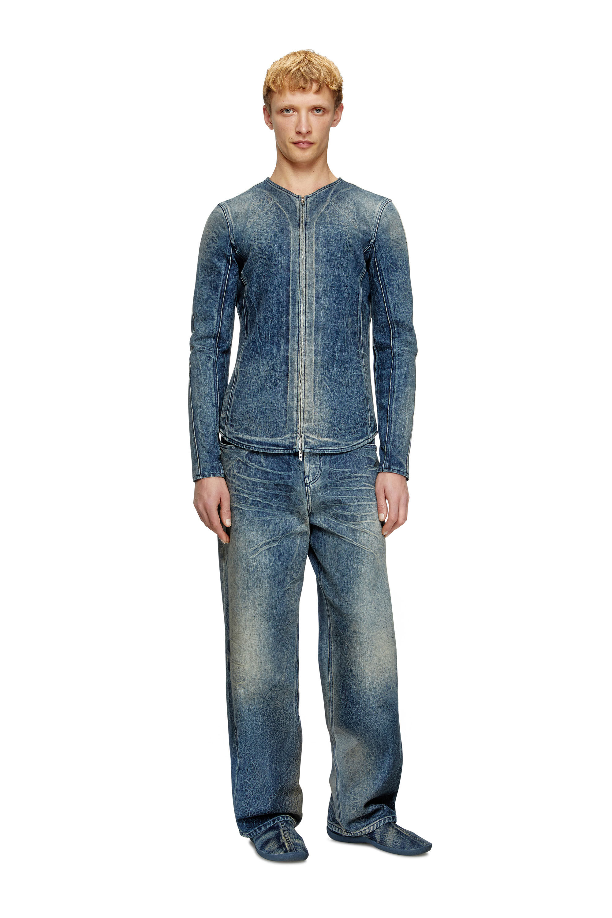 Diesel - Relaxed Jeans 2001 D-Macro 007BG Uomo, Blu Scuro - Image 1