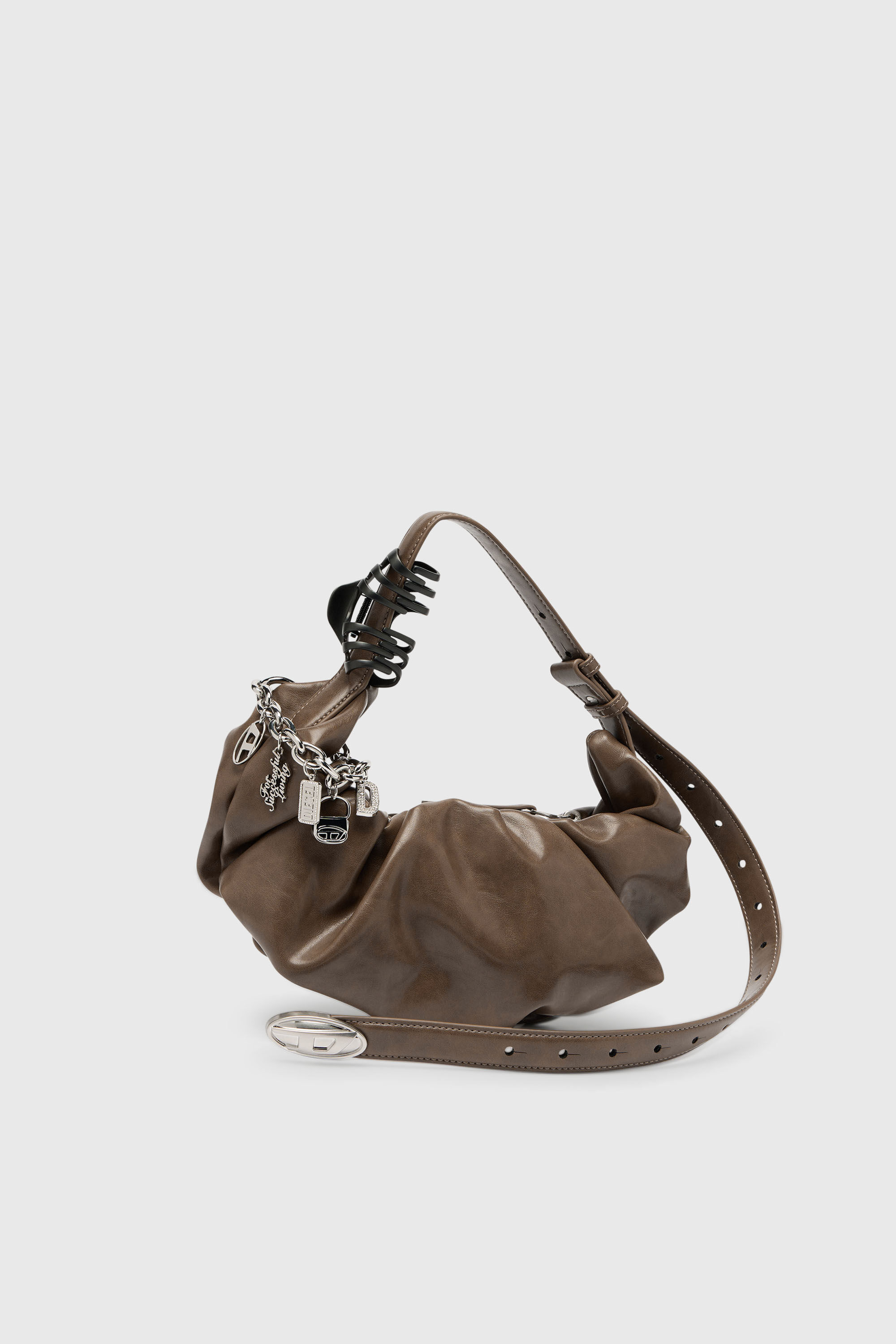 Diesel - GRAB-D HOBO S, Grab-D-Borsa hobo piccola arricciata Donna in Marrone - 6