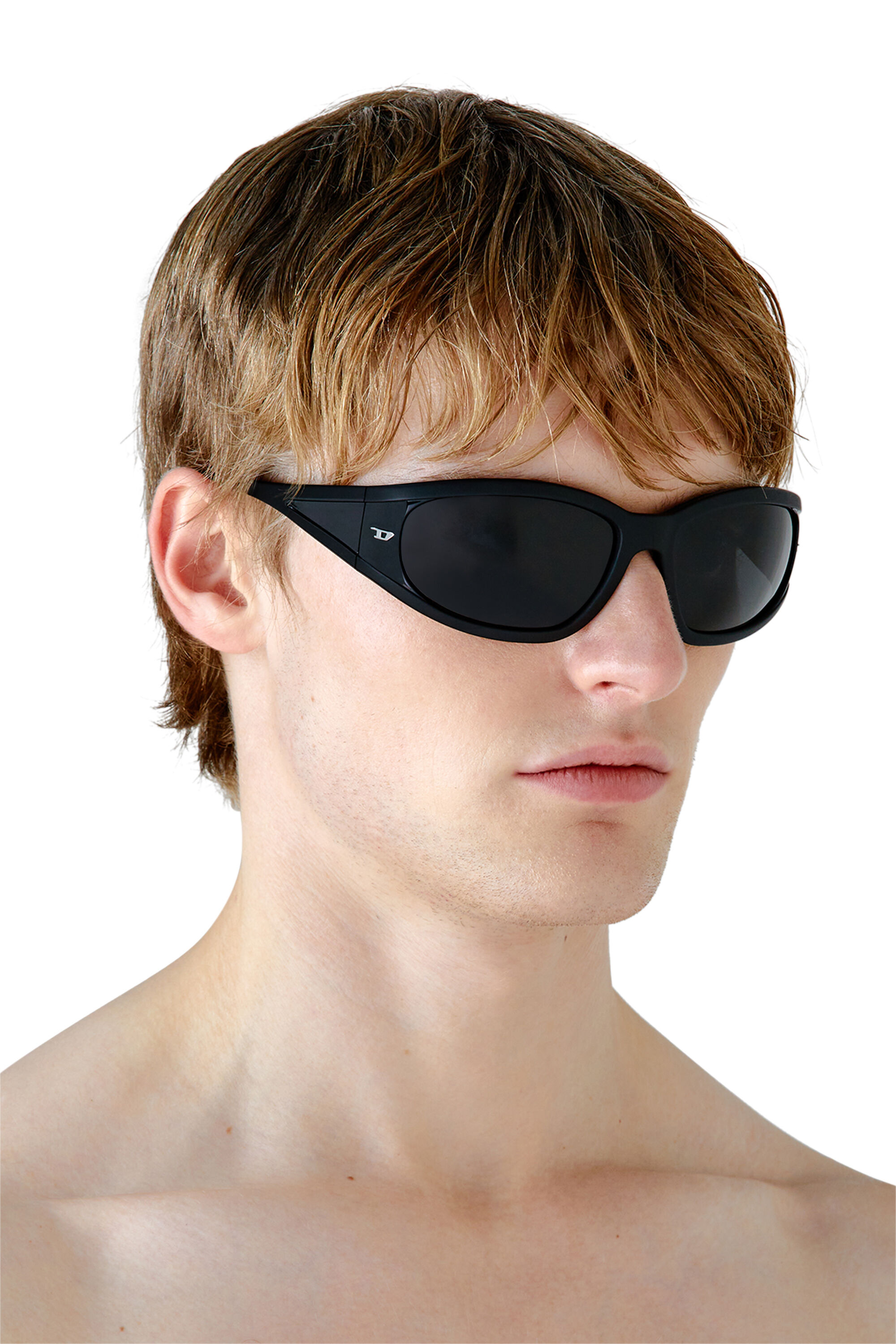Diesel - 0DL3002, Unisex Rectangular sunglasses in acetate in Black - Image 4