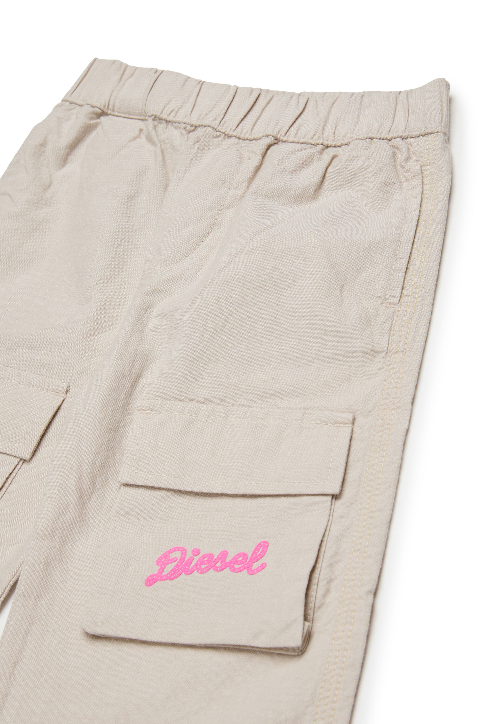 Diesel - POLDYB, Pantaloni in cotone con tasche cargo Donna in Bianco - 3
