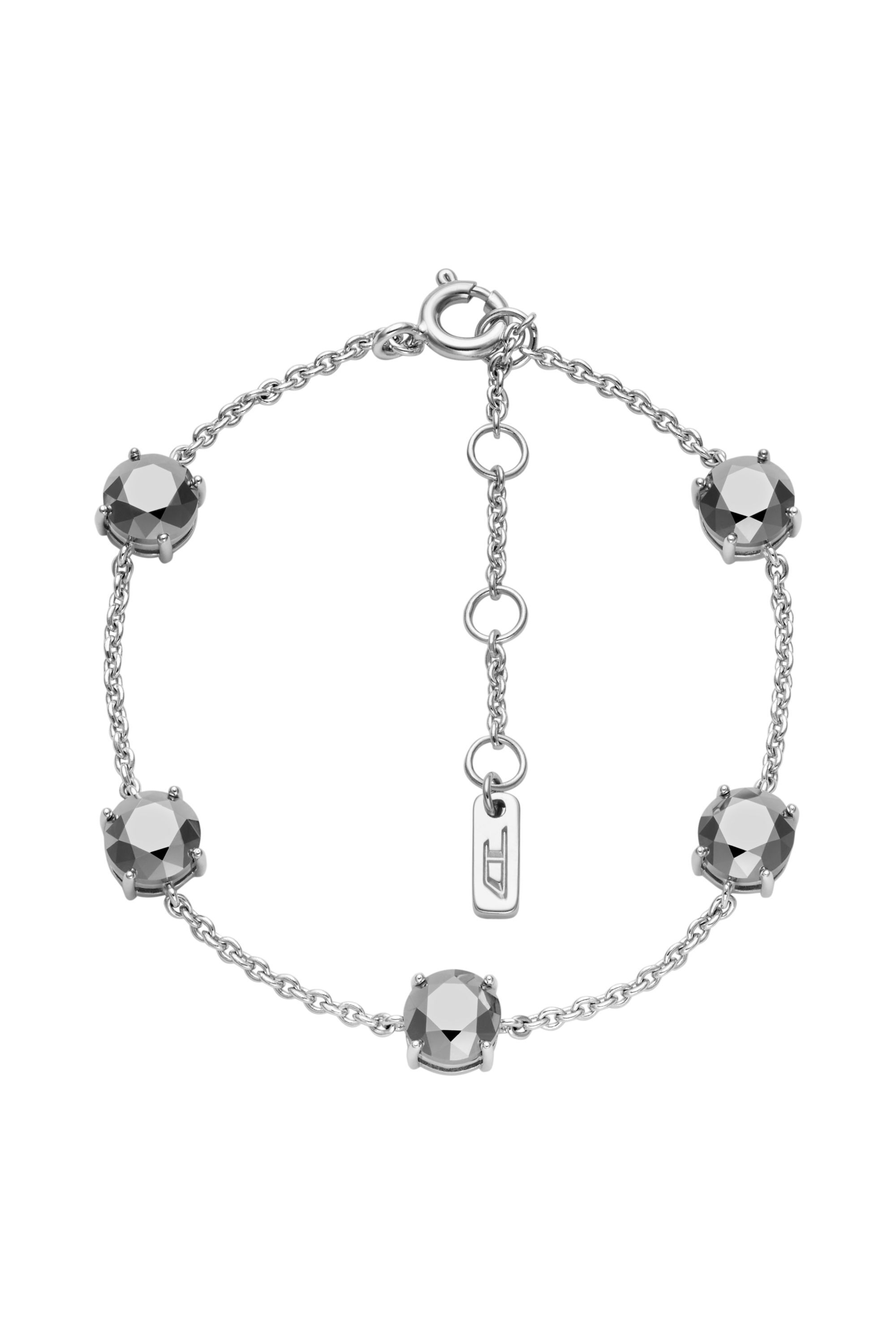 Diesel - DL1358040 STERLING SILVER JEWEL, Bracciale a catena in argento sterling Unisex in Argento - 1