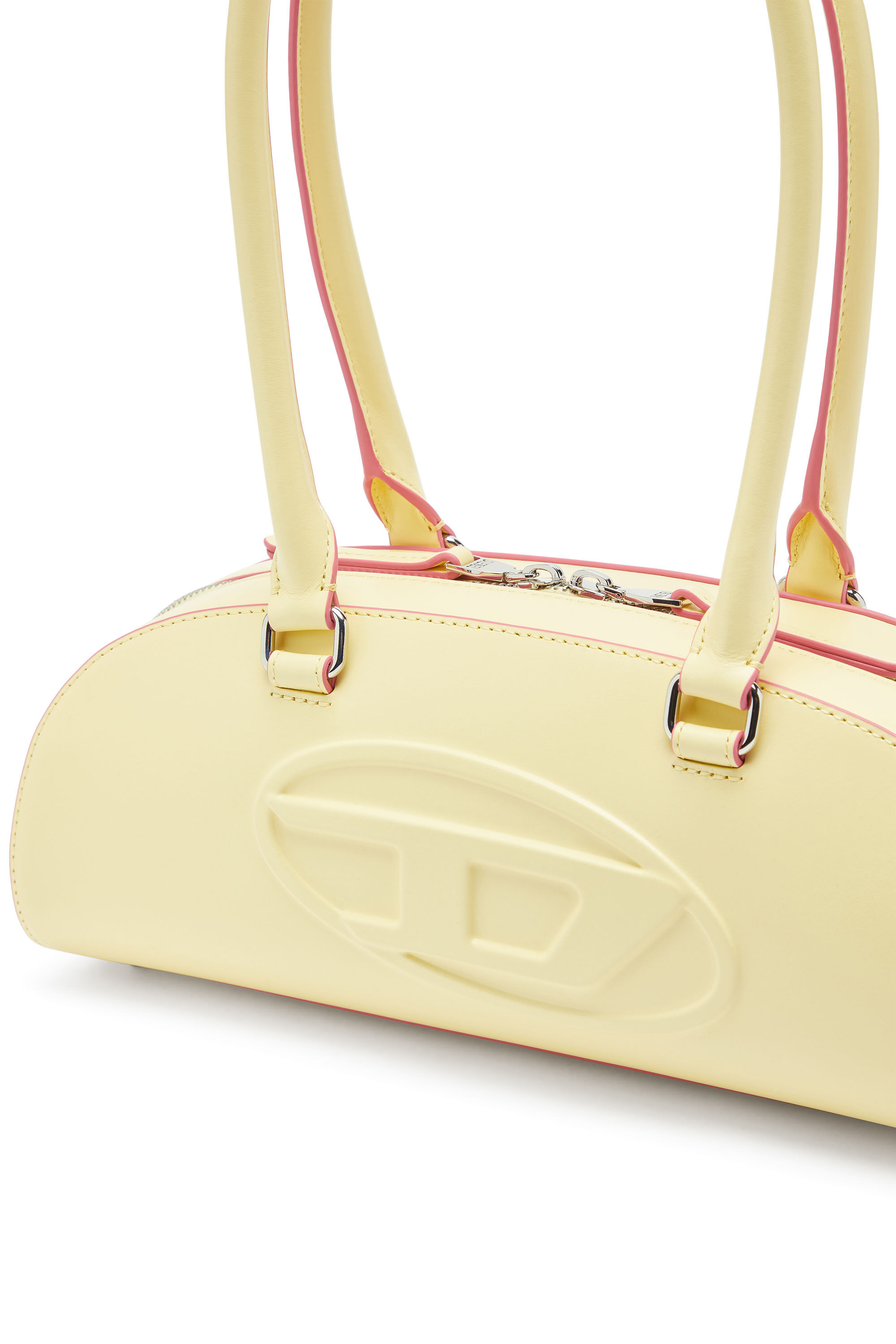Diesel - 1DR DOME SHOULDER EW, 1DR Dome - Borsa bowling rettangolare in pelle Donna in Giallo - 5