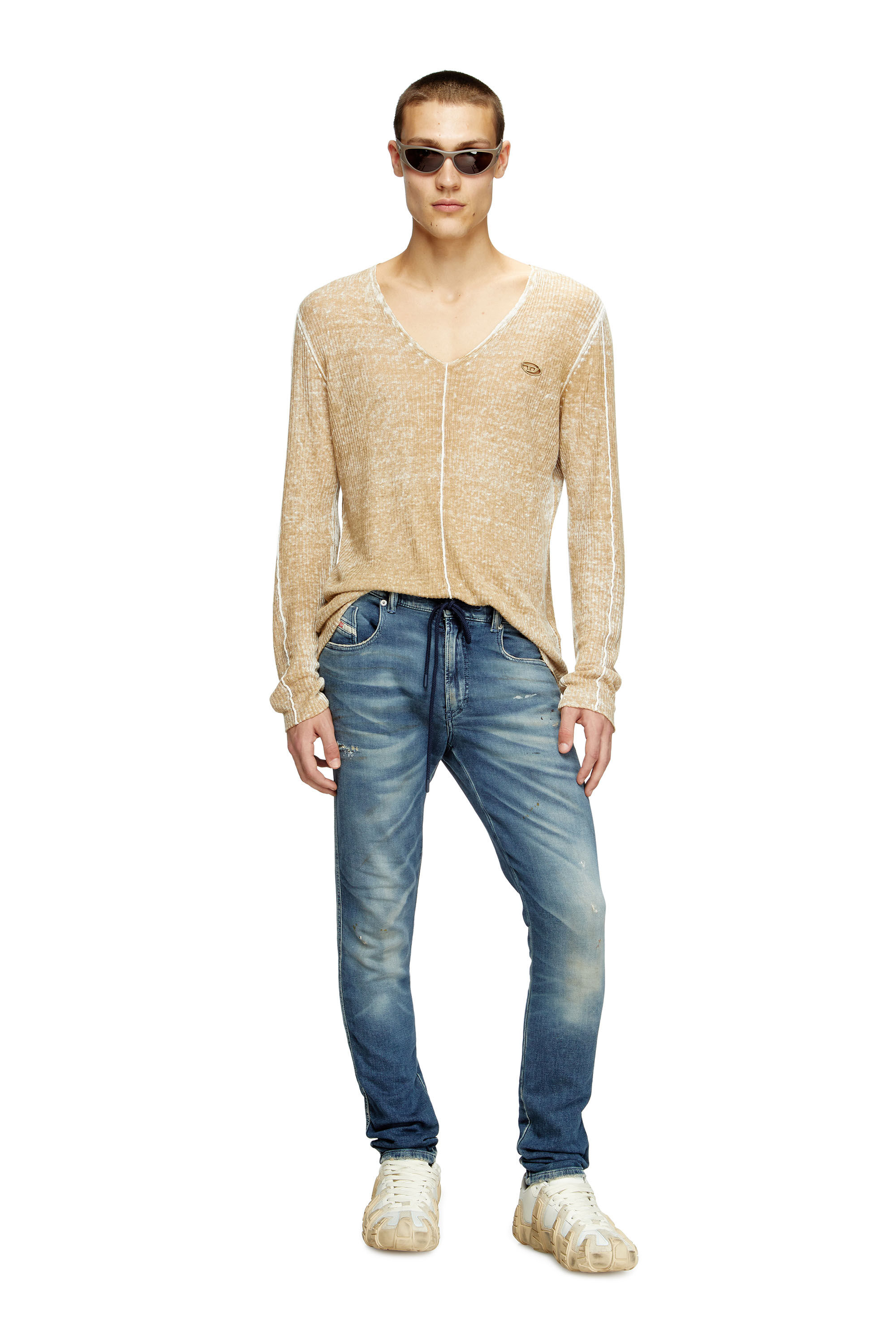 Diesel - Slim 2062 D-Strukt Joggjeans® 068RY Uomo, Blu Scuro - Image 1