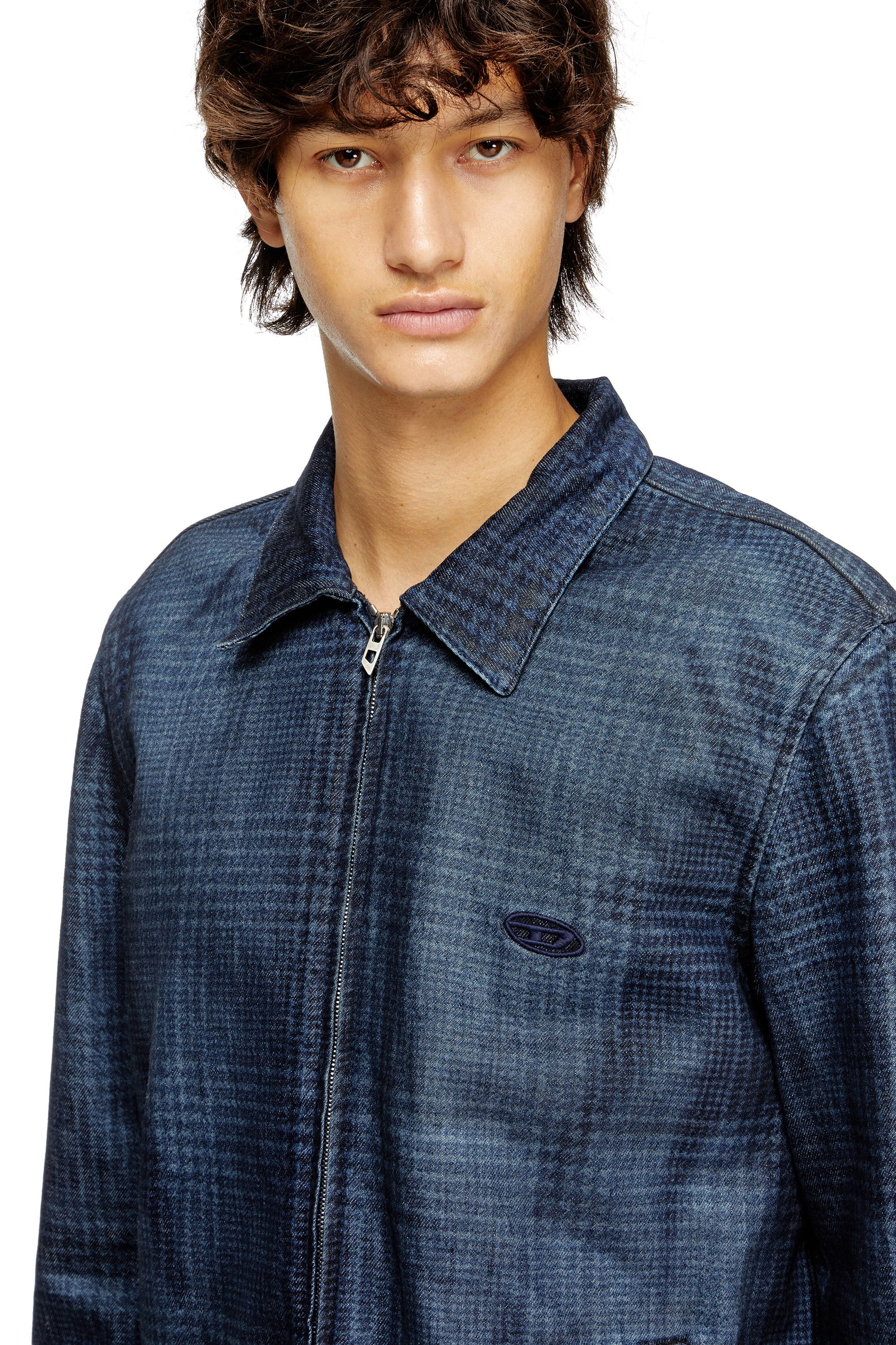 Diesel - D-ROHEEN-S, Giacca in denim Principe di Galles Uomo in Blu - 5