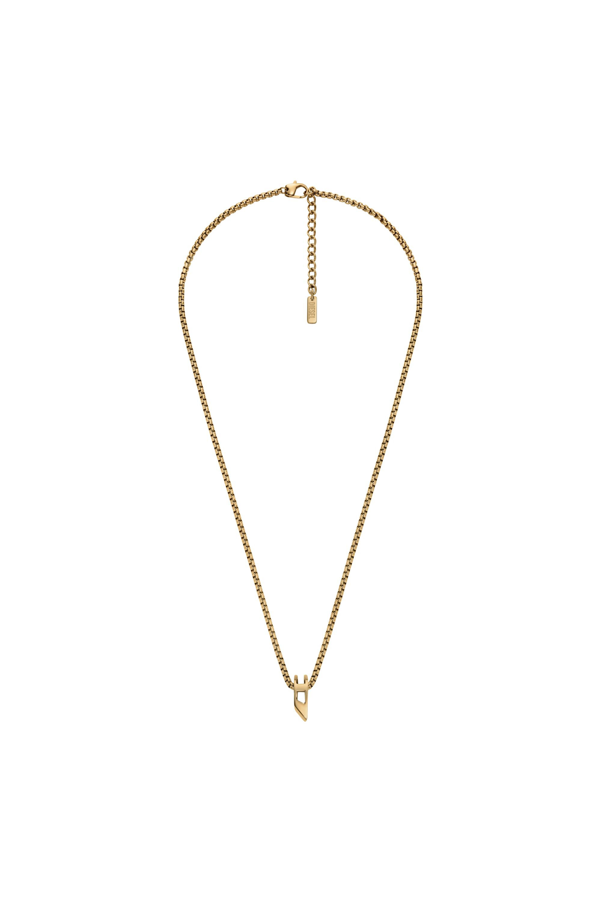 Diesel - DX1670710 JEWELLERY, Collana con pendente in acciaio inox Unisex in Oro - 1