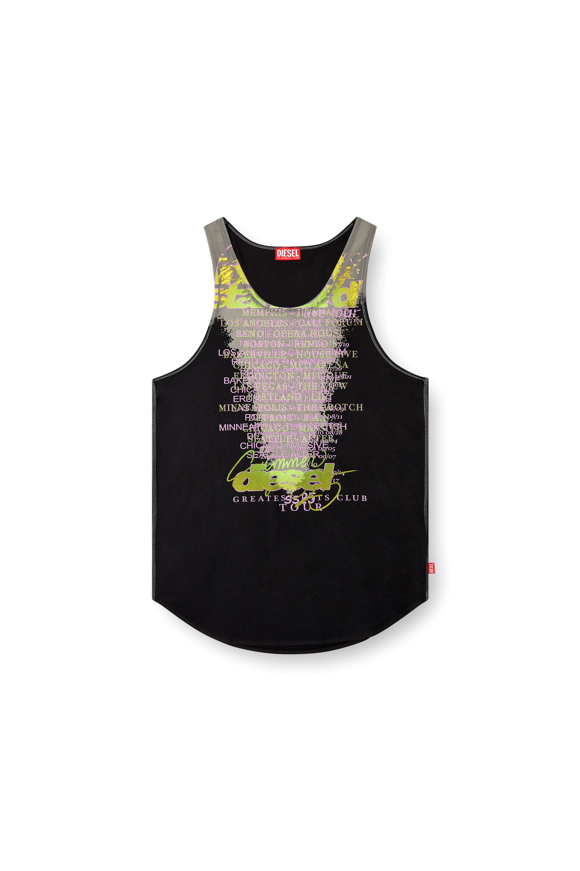 Diesel - T-SHAN, Canotta con stampa DJ Unisex in Nero - 2