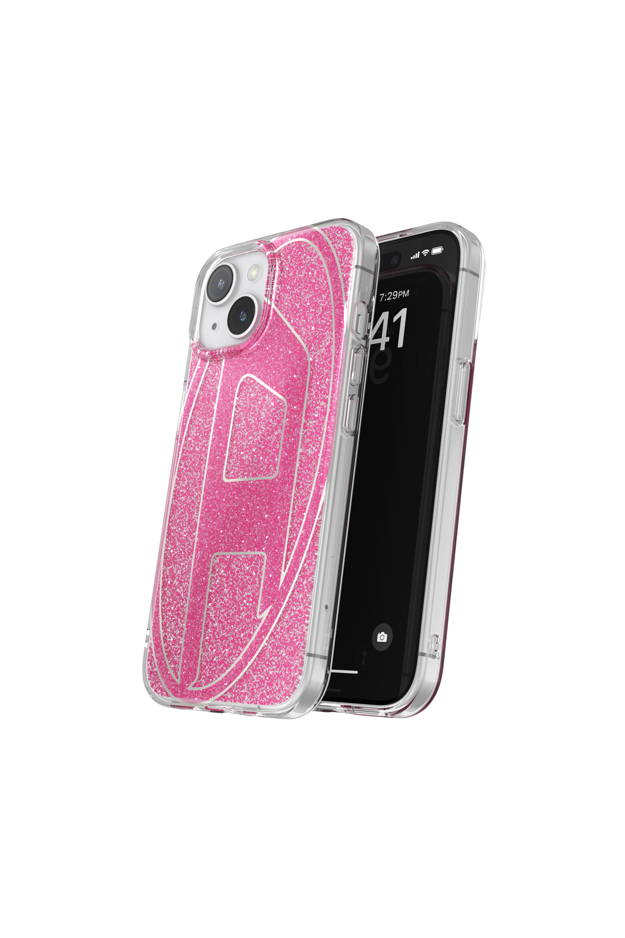 Women's Glitter Case for iP 15 | Pink | Diesel